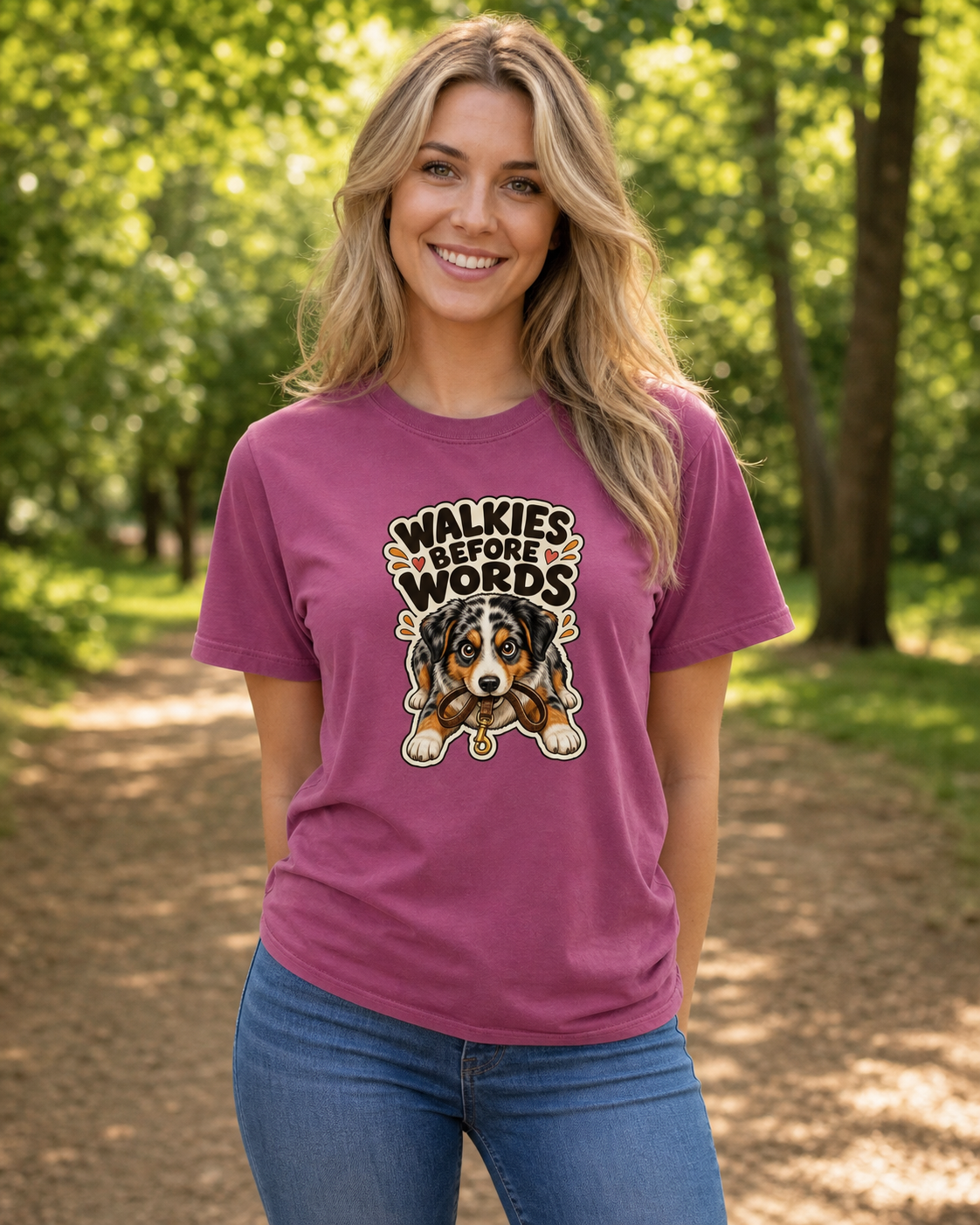 Walkie Before Words T-Shirt | Funny Dog Lover Walkies Tee