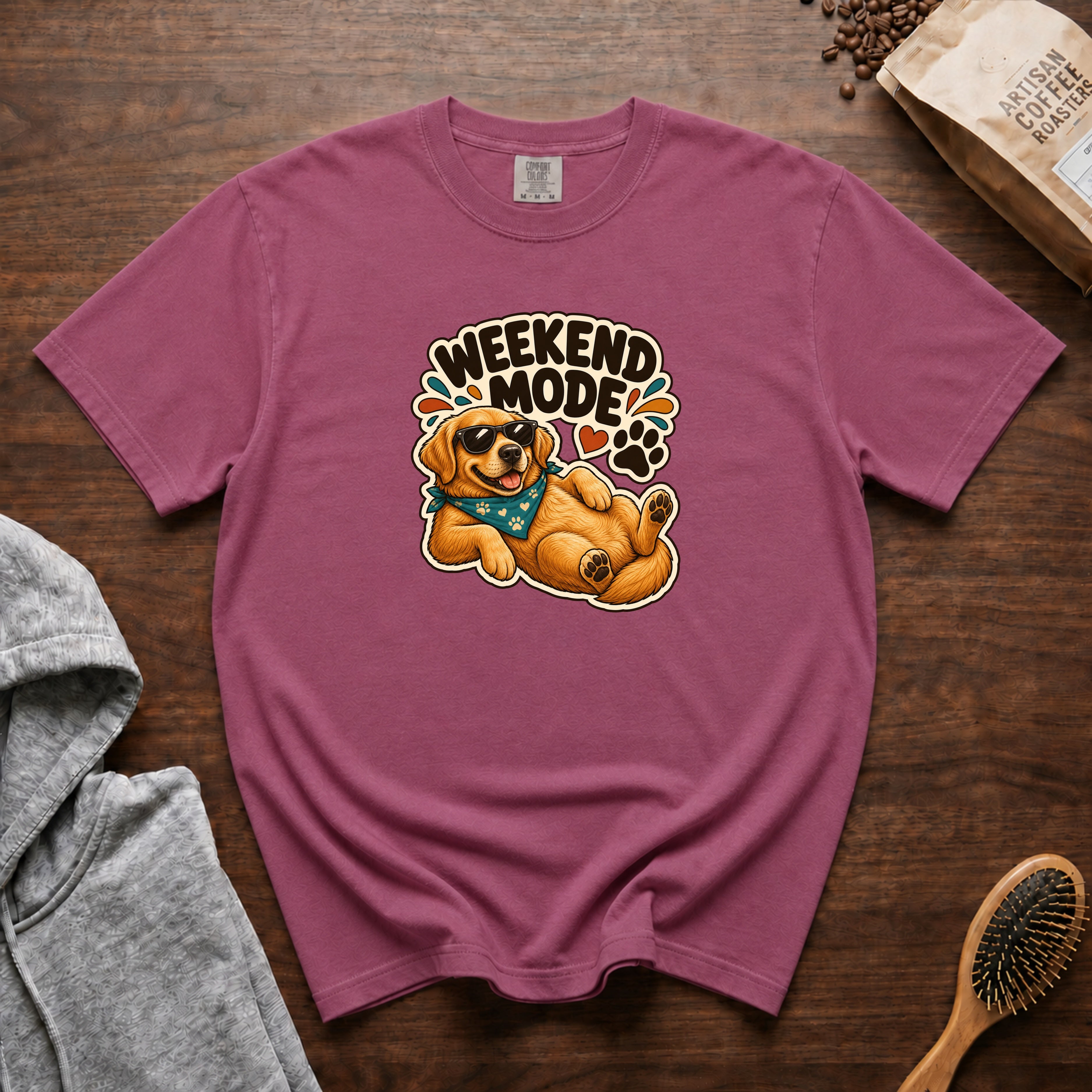 Weekend Mode T-Shirt — Berry
