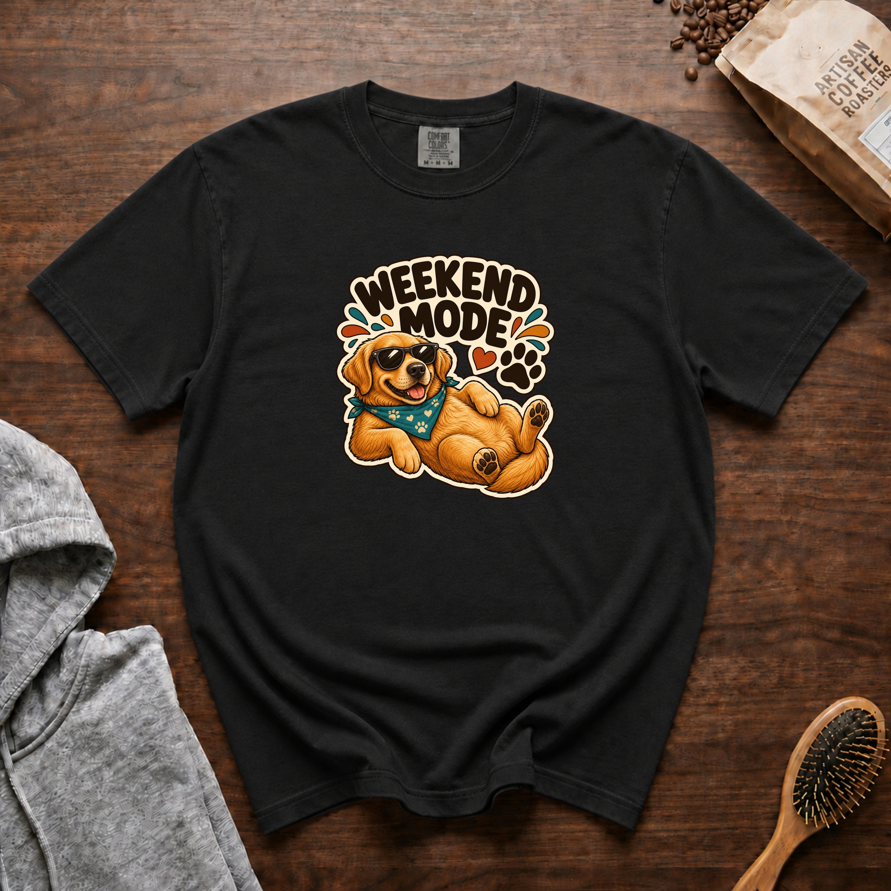 Weekend Mode T-Shirt — Black
