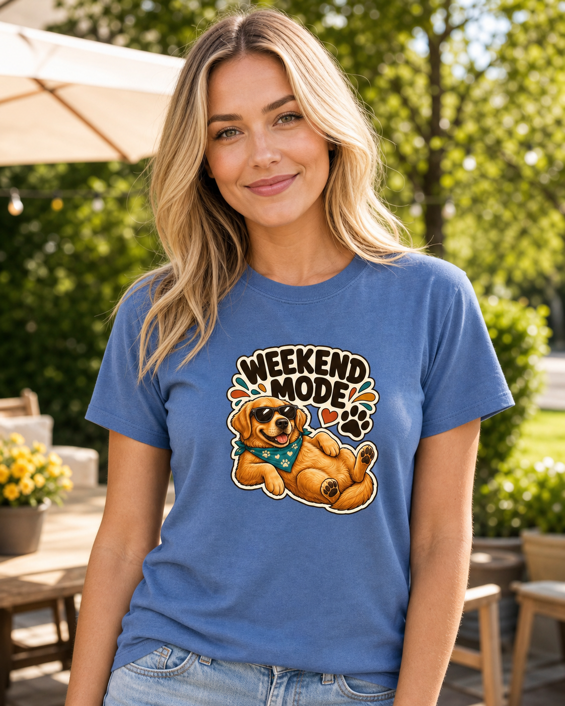 Weekend Mode T-Shirt | Funny Dog Lover Cozy Tee