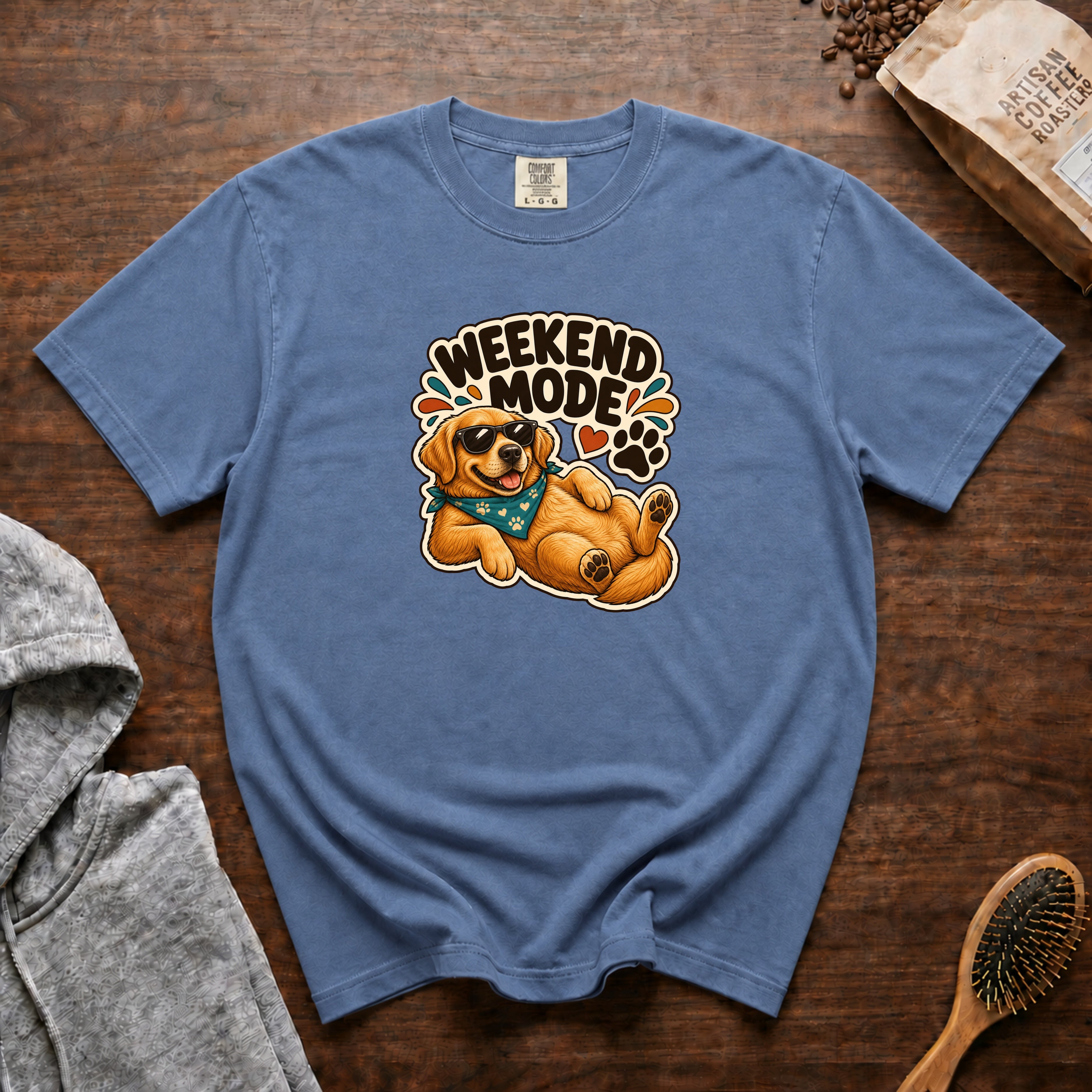 Weekend Mode T-Shirt — Blue Jean
