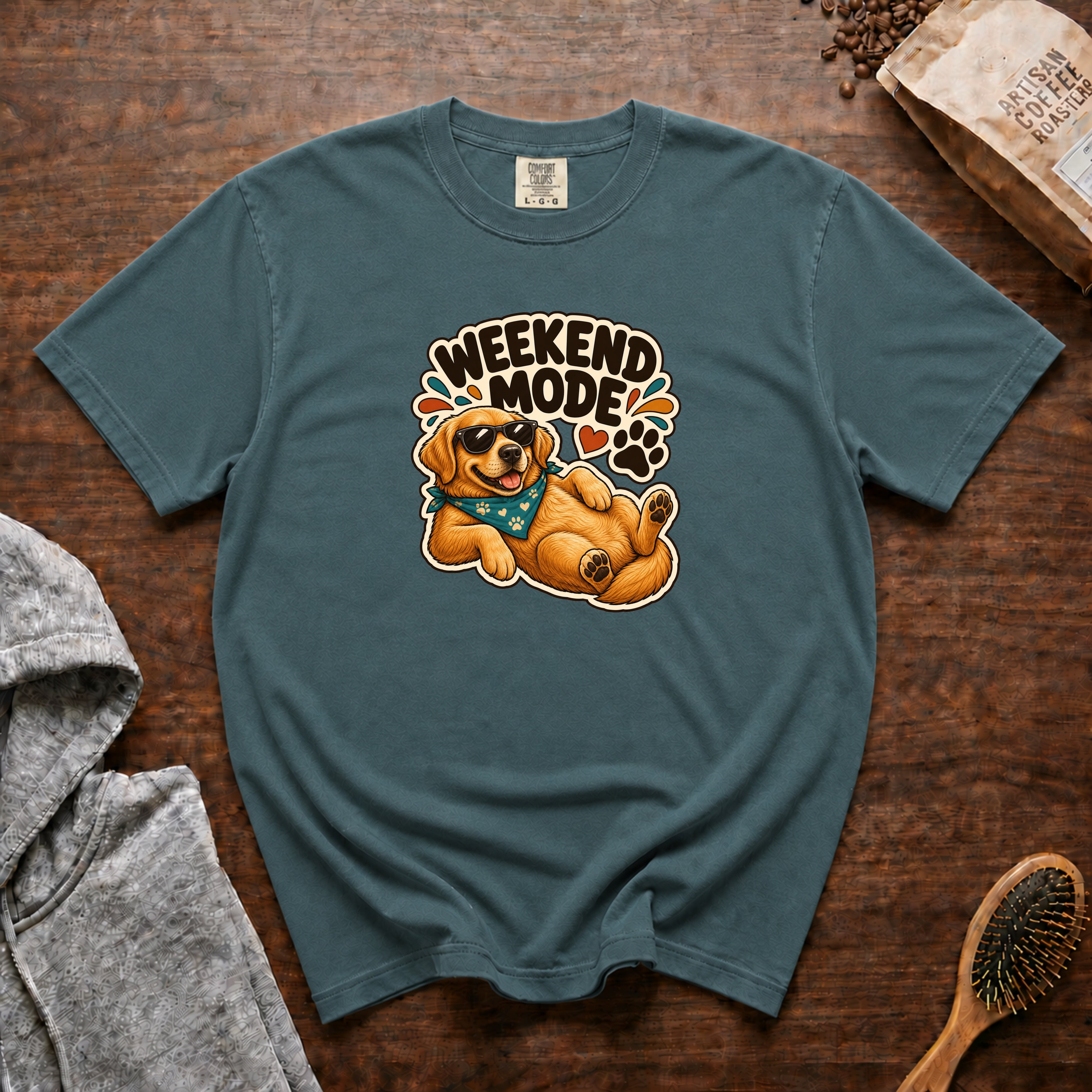 Weekend Mode T-Shirt — Blue Spruce