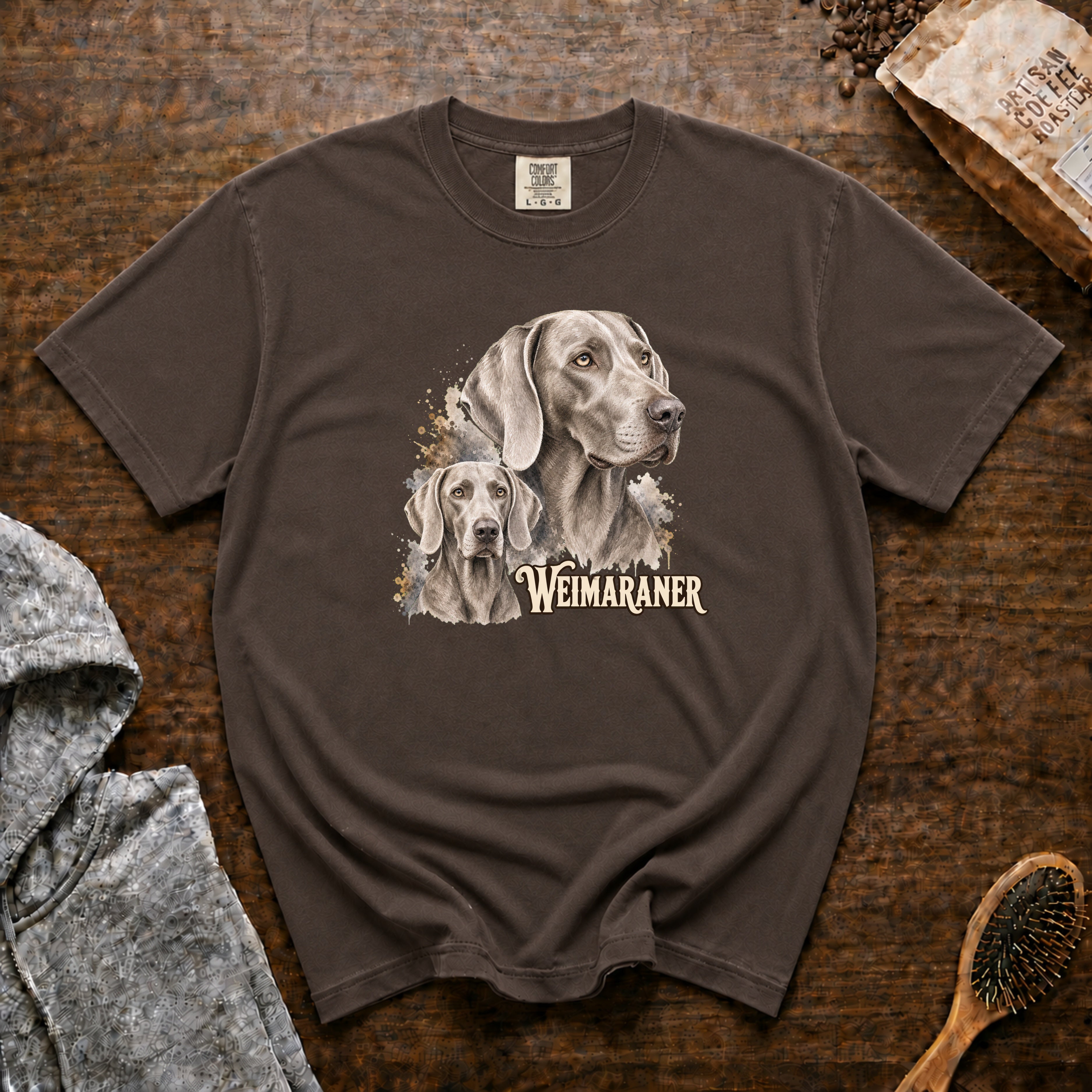 Weimaraner T-Shirt — Espresso