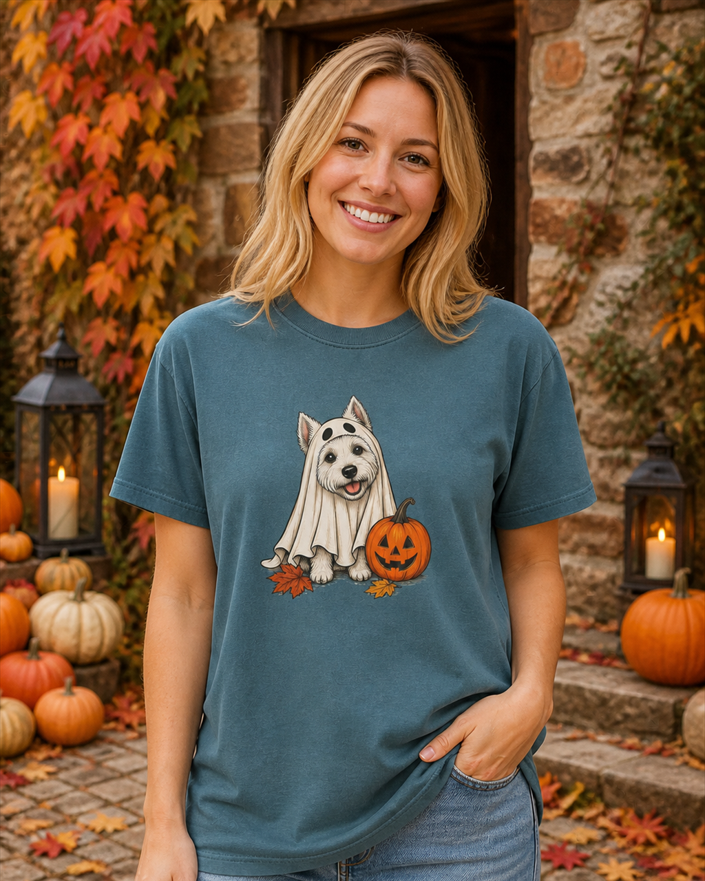 West Highland White Terrier Halloween T-Shirt