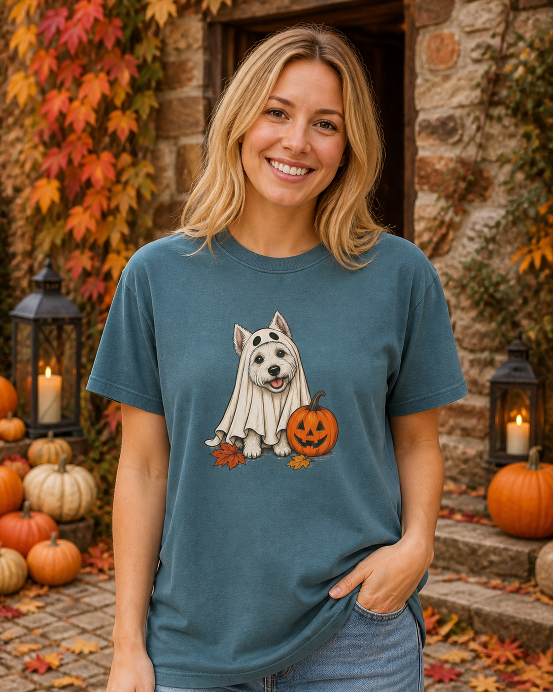 West Highland White Terrier Halloween T-Shirt