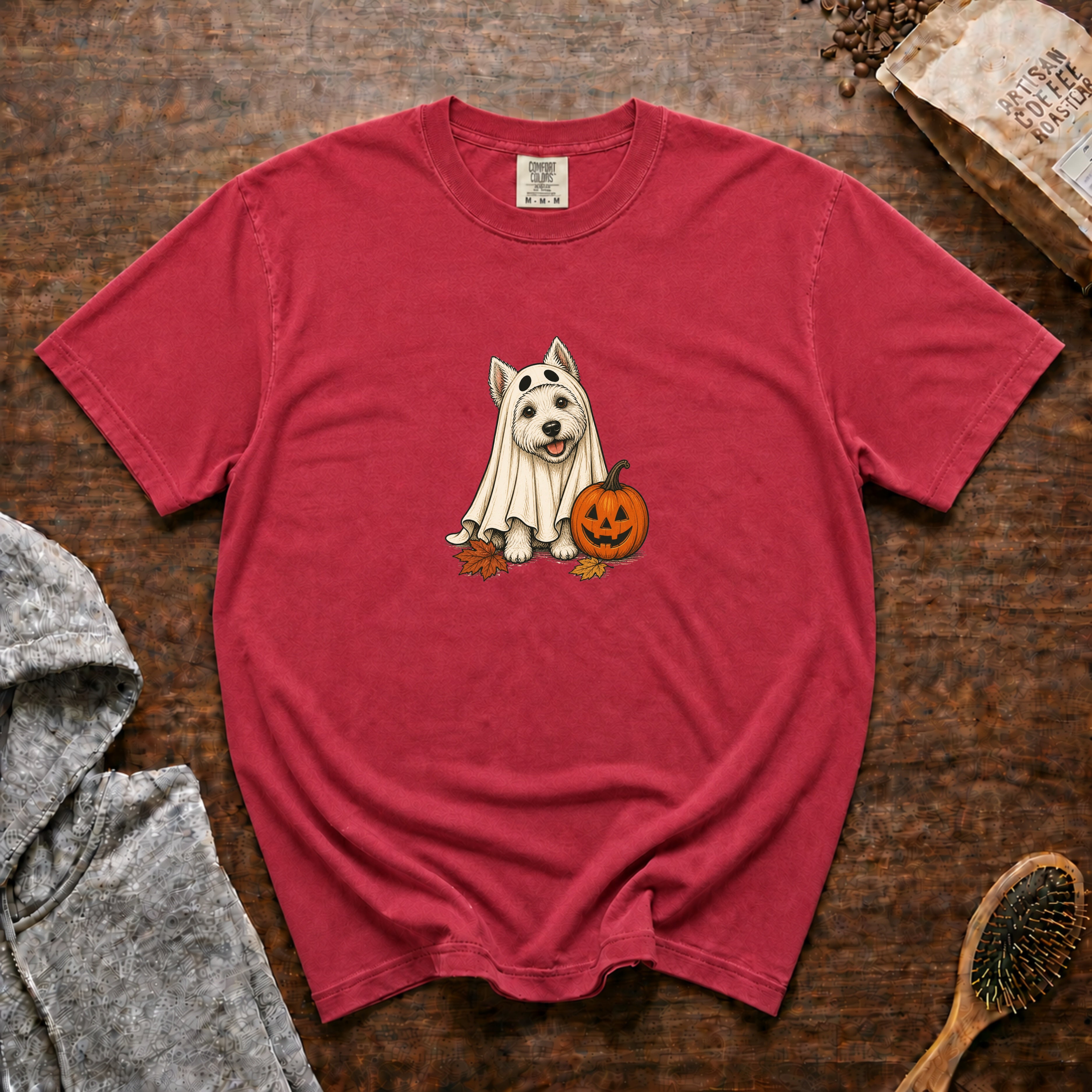 West Highland White Terrier Halloween T-Shirt — Crimson