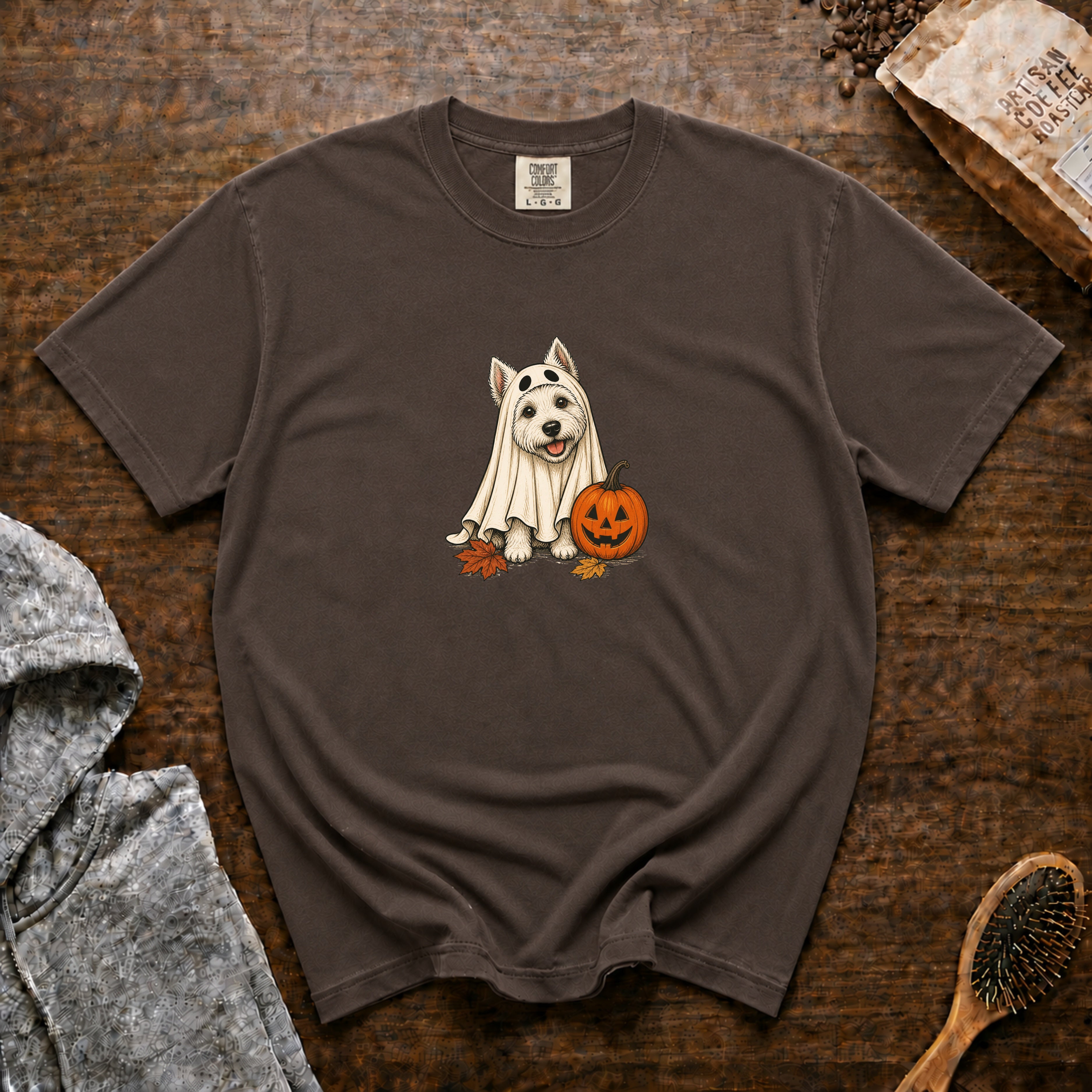 West Highland White Terrier Halloween T-Shirt — Espresso