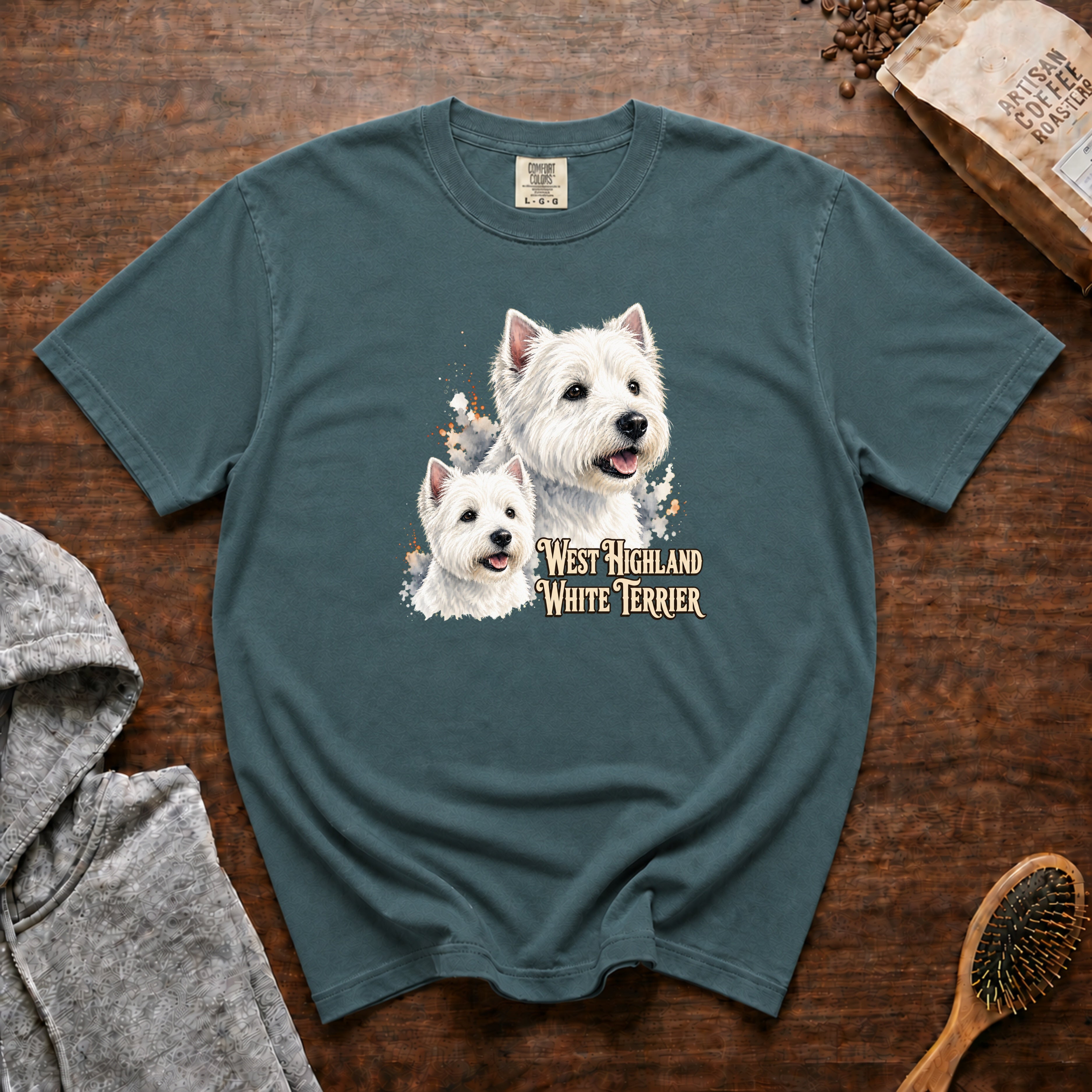 West Highland White Terrier T-Shirt — Blue Spruce