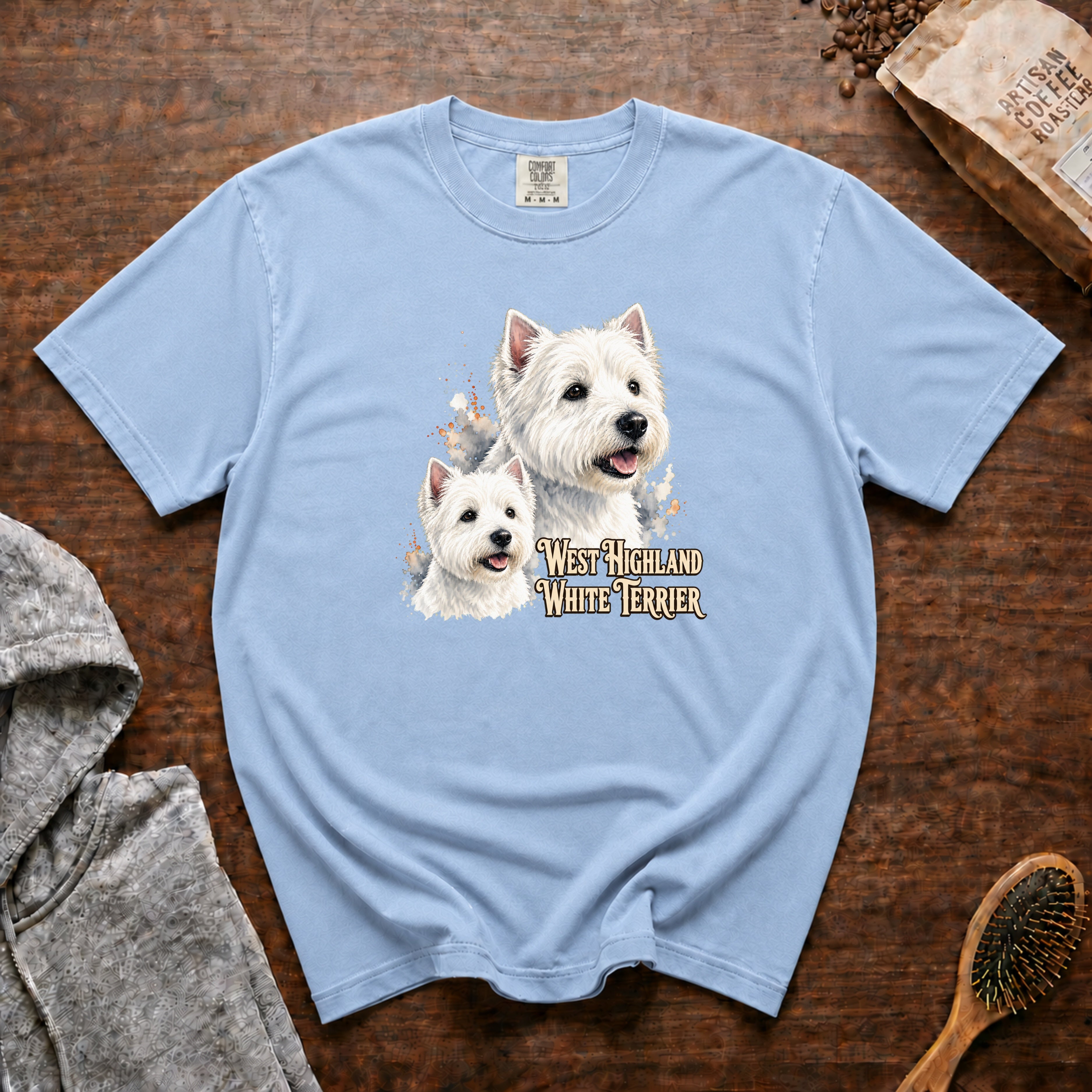 West Highland White Terrier T-Shirt — Chambray