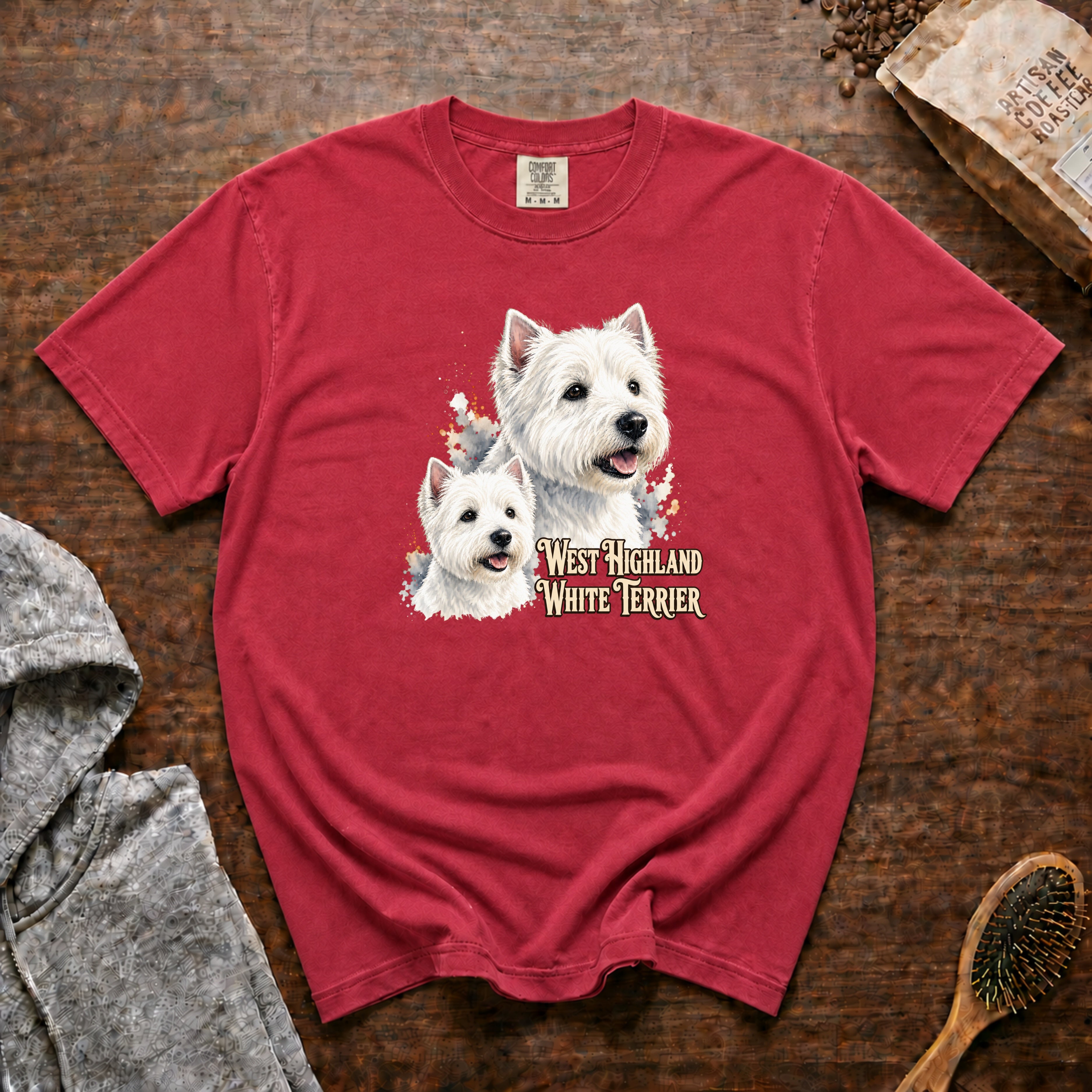 West Highland White Terrier T-Shirt — Crimson