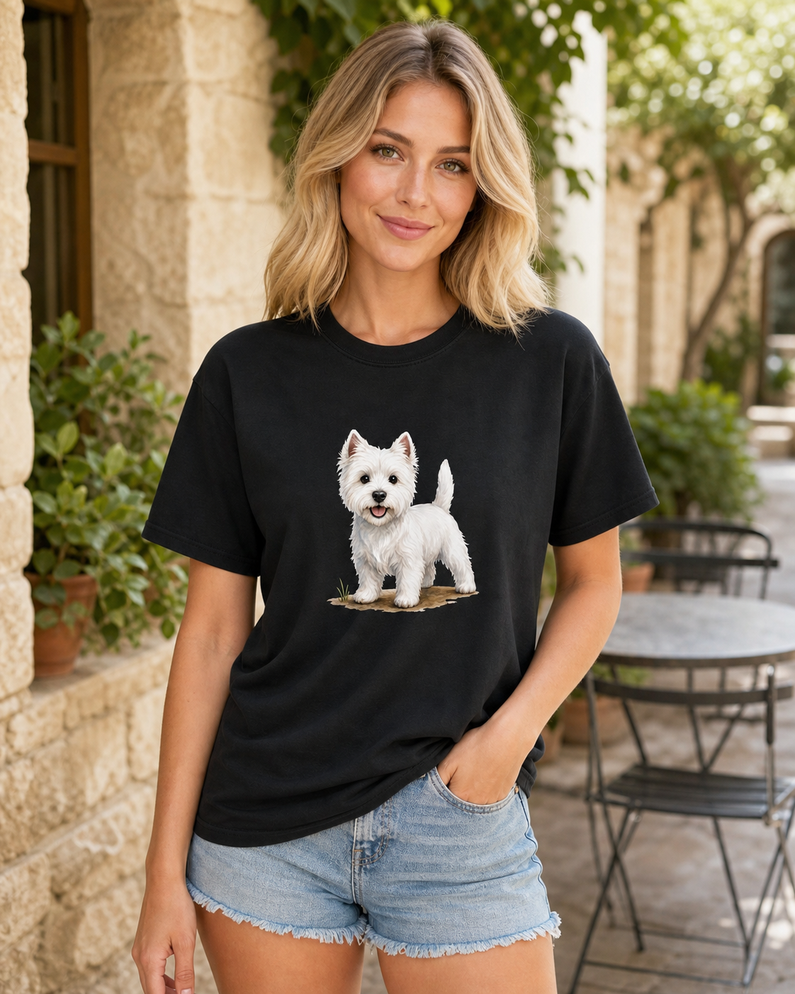 Westie Bright Eyed T-Shirt | Westie Dog Lover Tee