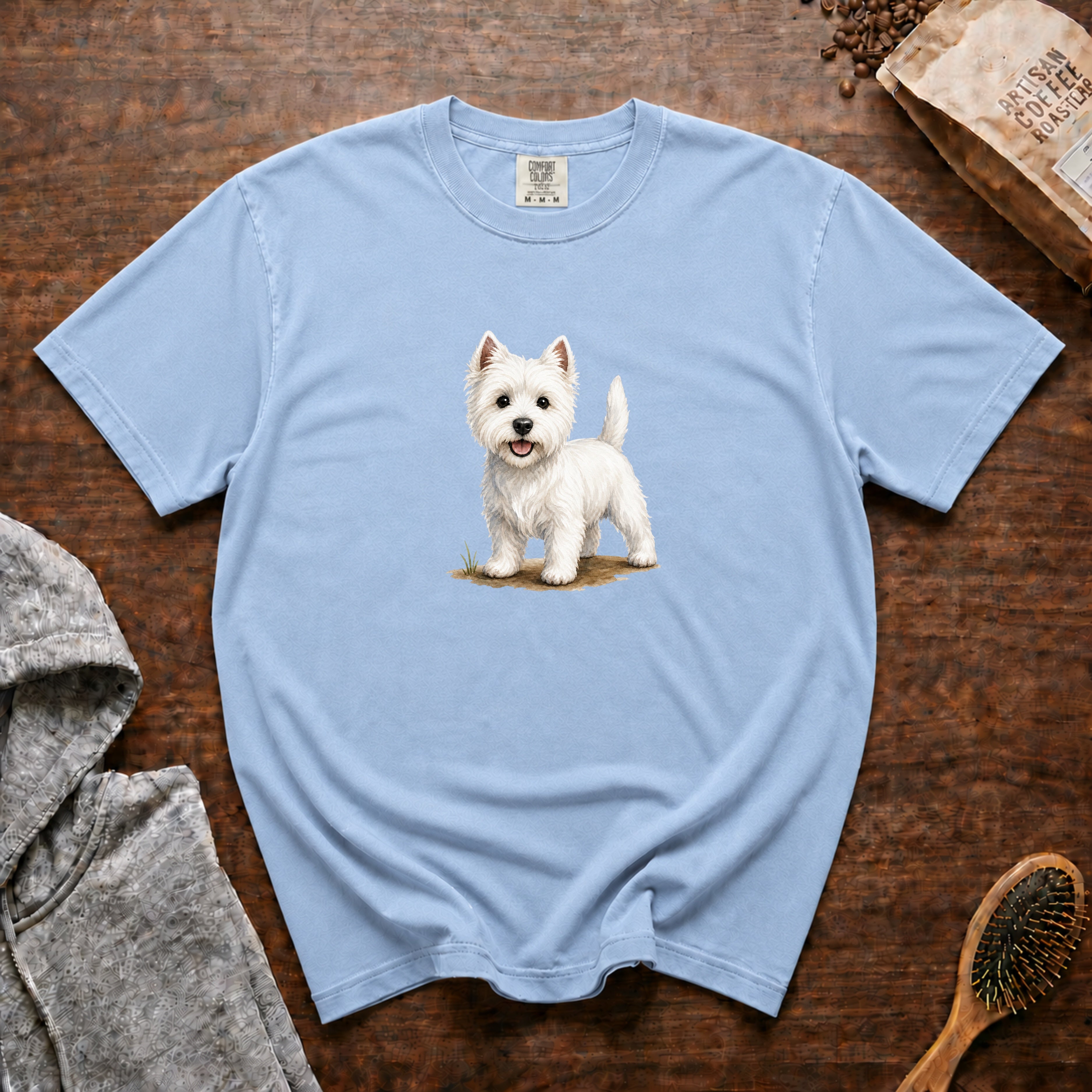 Westie Bright Eyed T-Shirt — Chambray