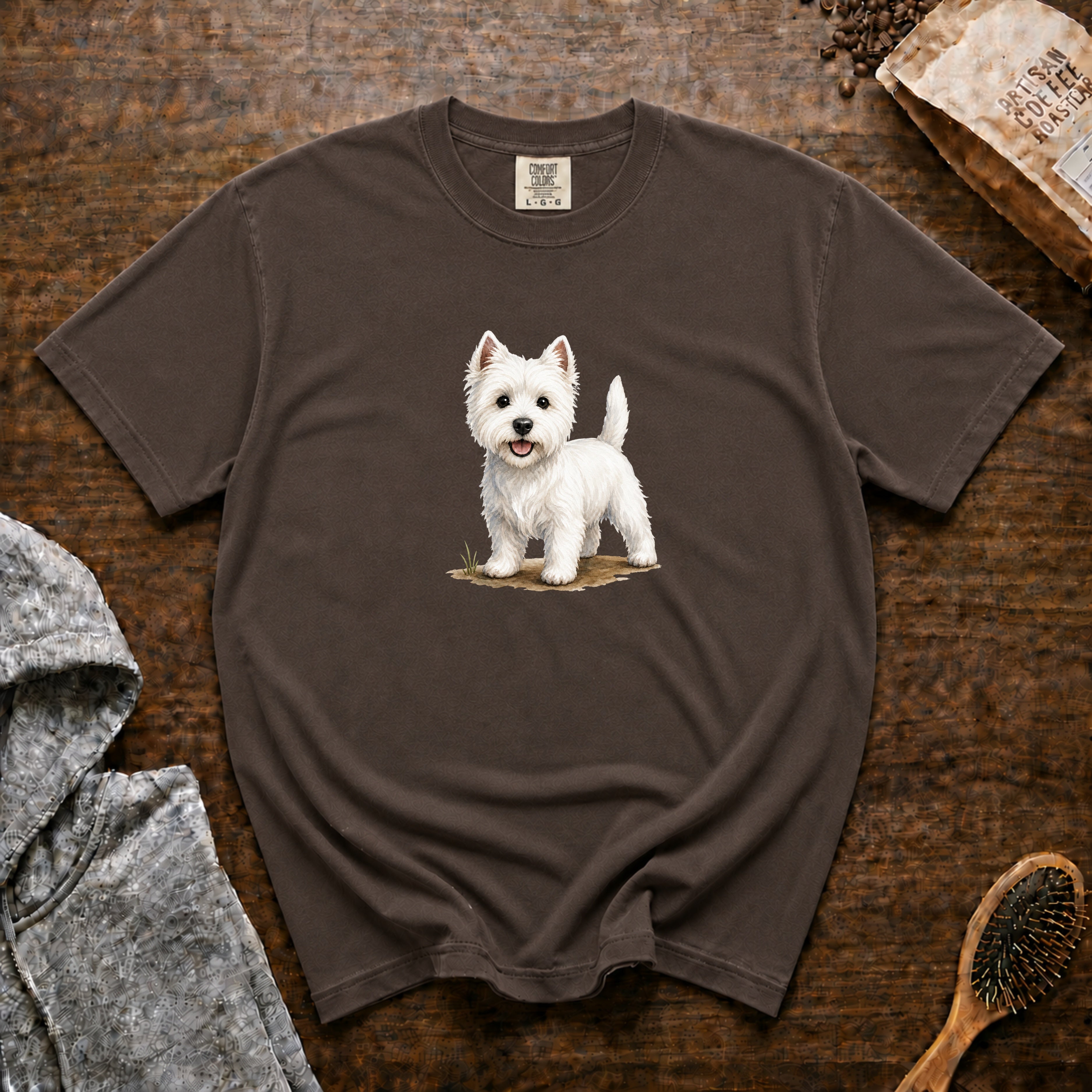 Westie Bright Eyed T-Shirt — Espresso