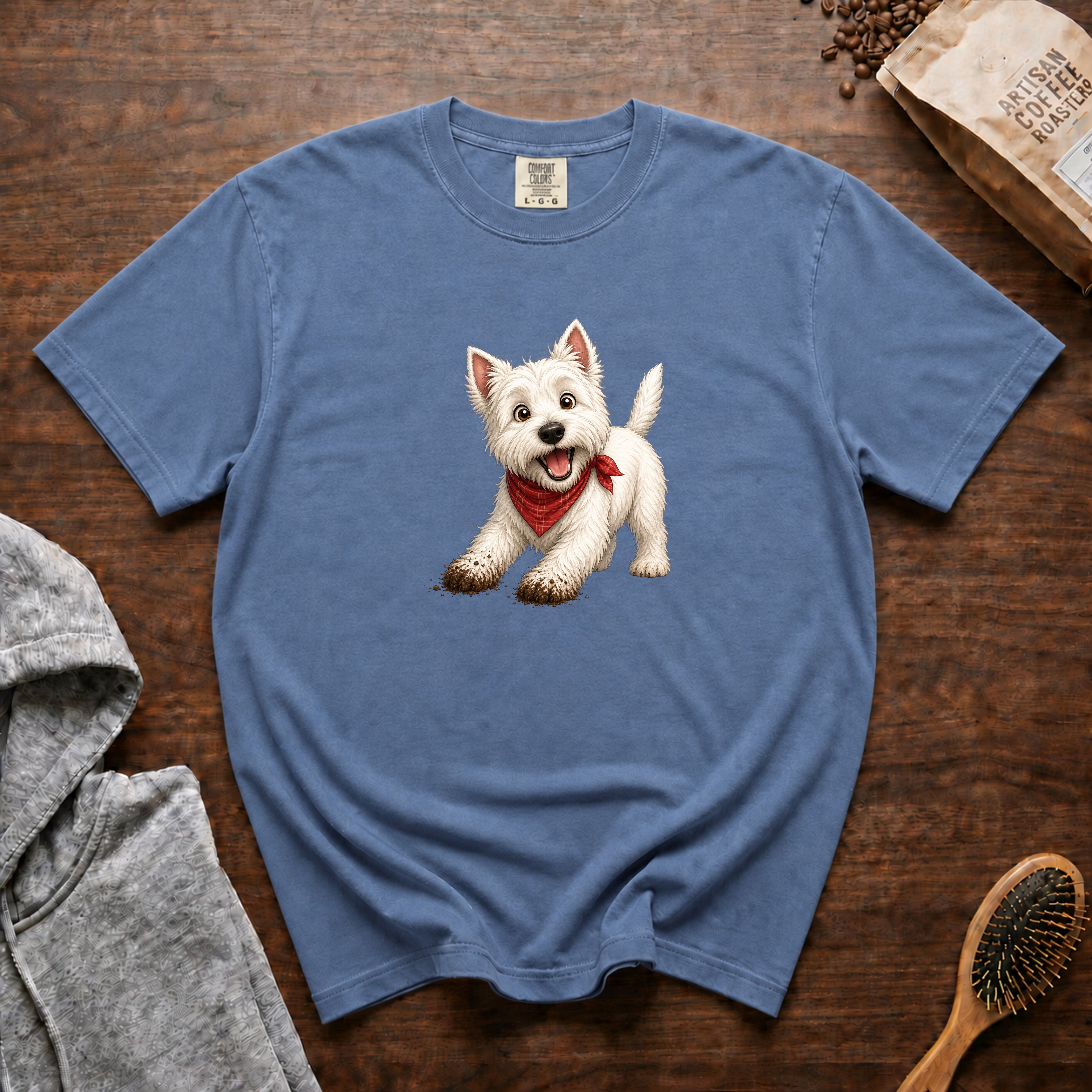 Westie Digger T-Shirt — Blue Jean