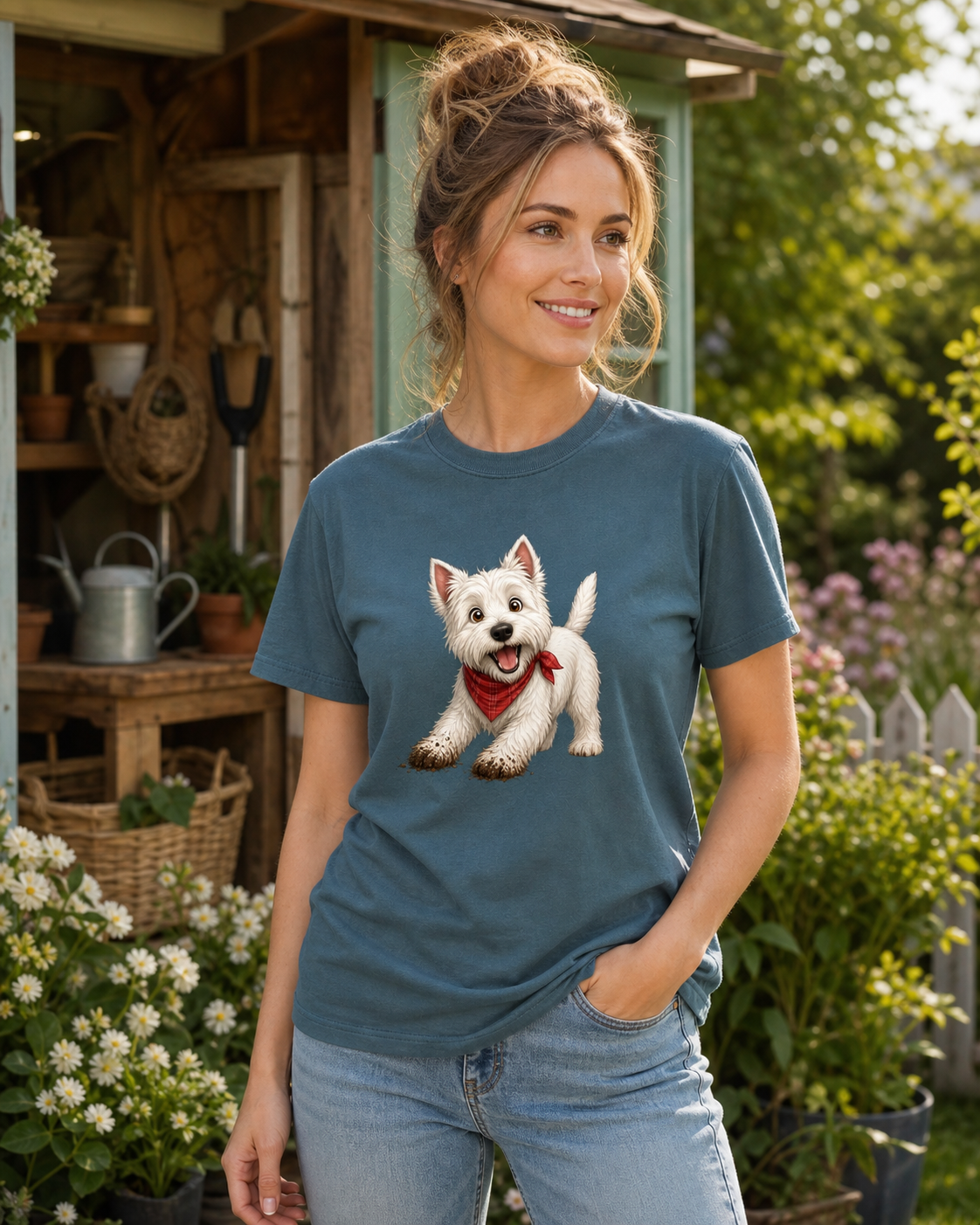 Westie Digger T-Shirt | West Highland Terrier Lover Tee