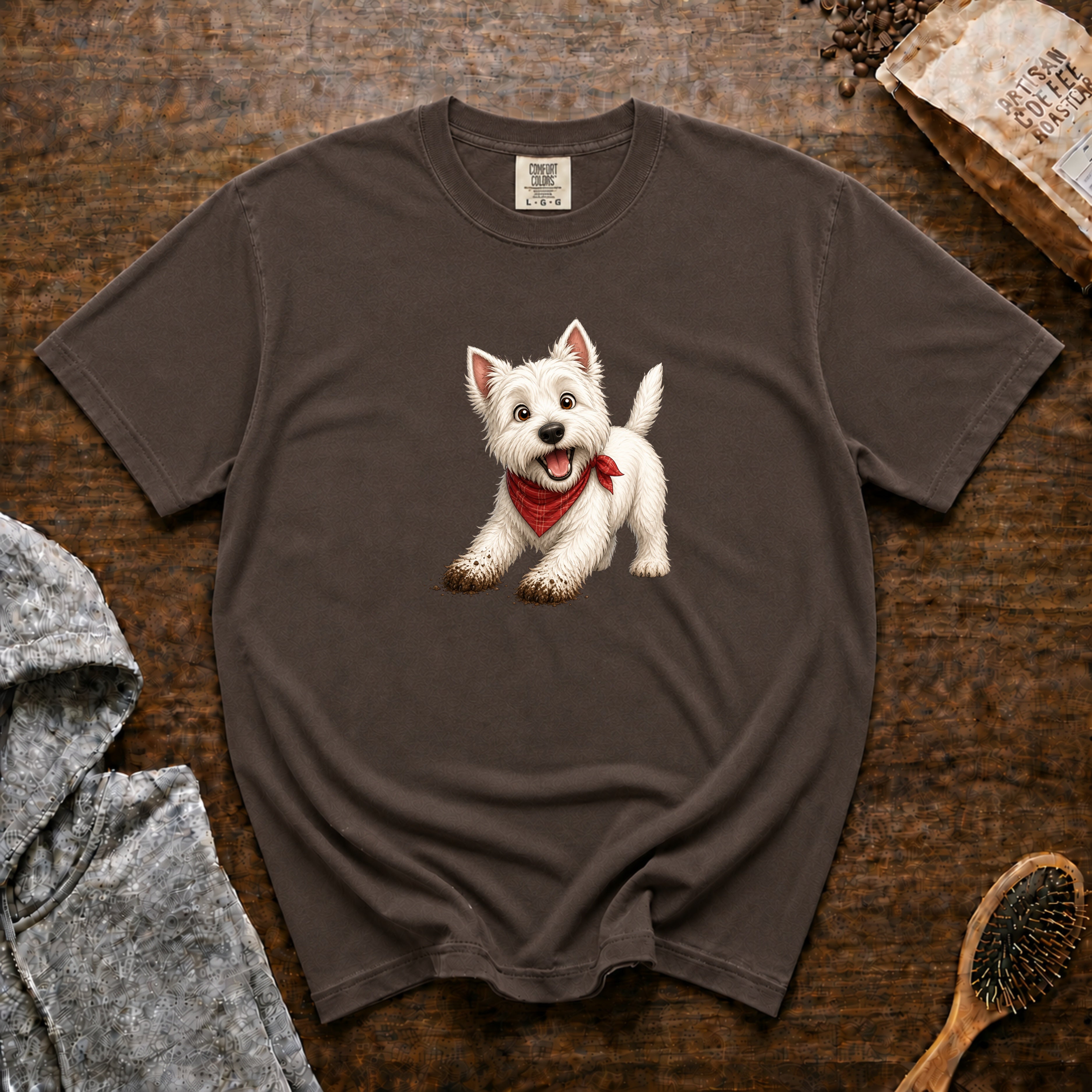 Westie Digger T-Shirt — Espresso