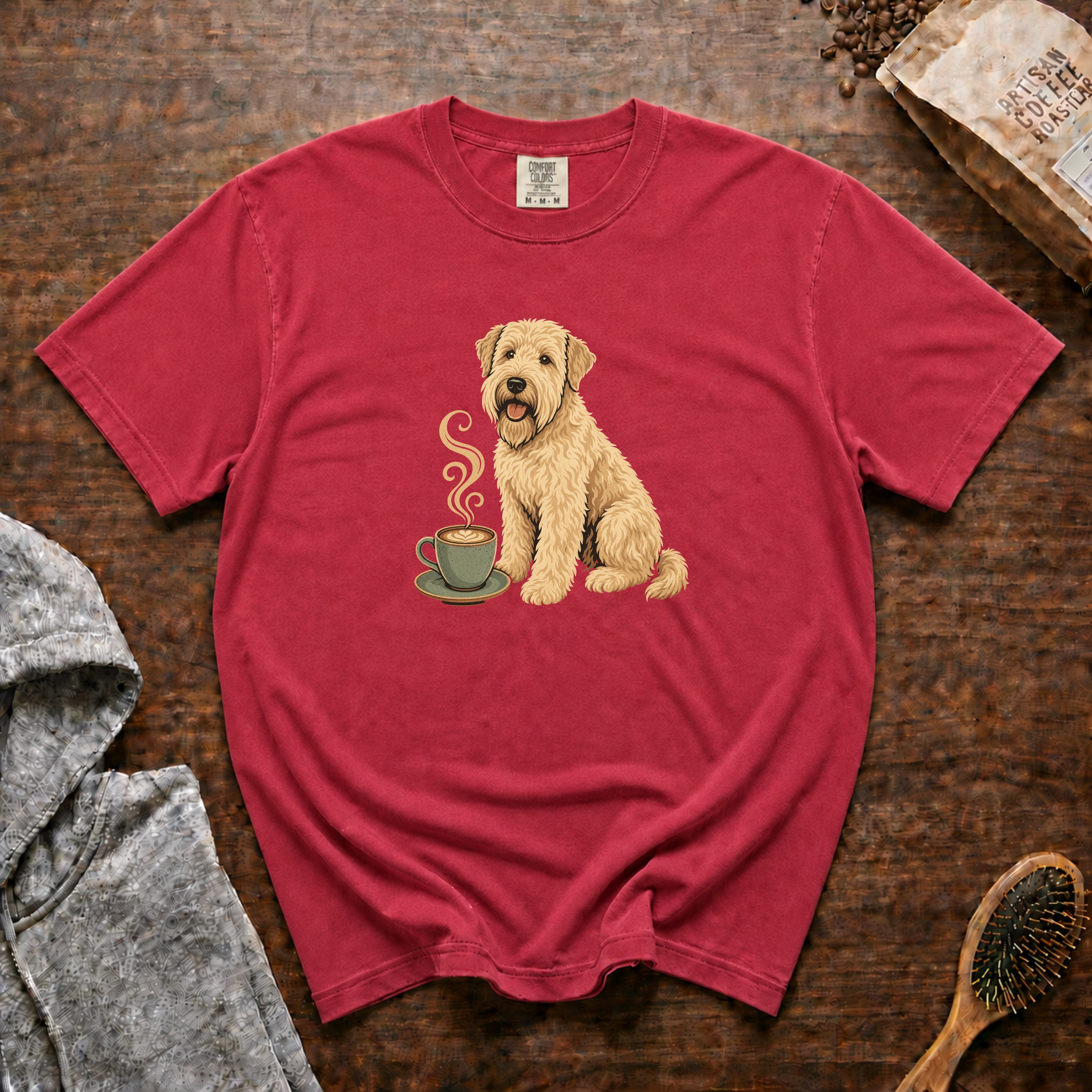 Wheaten Terrier T-Shirt — Crimson