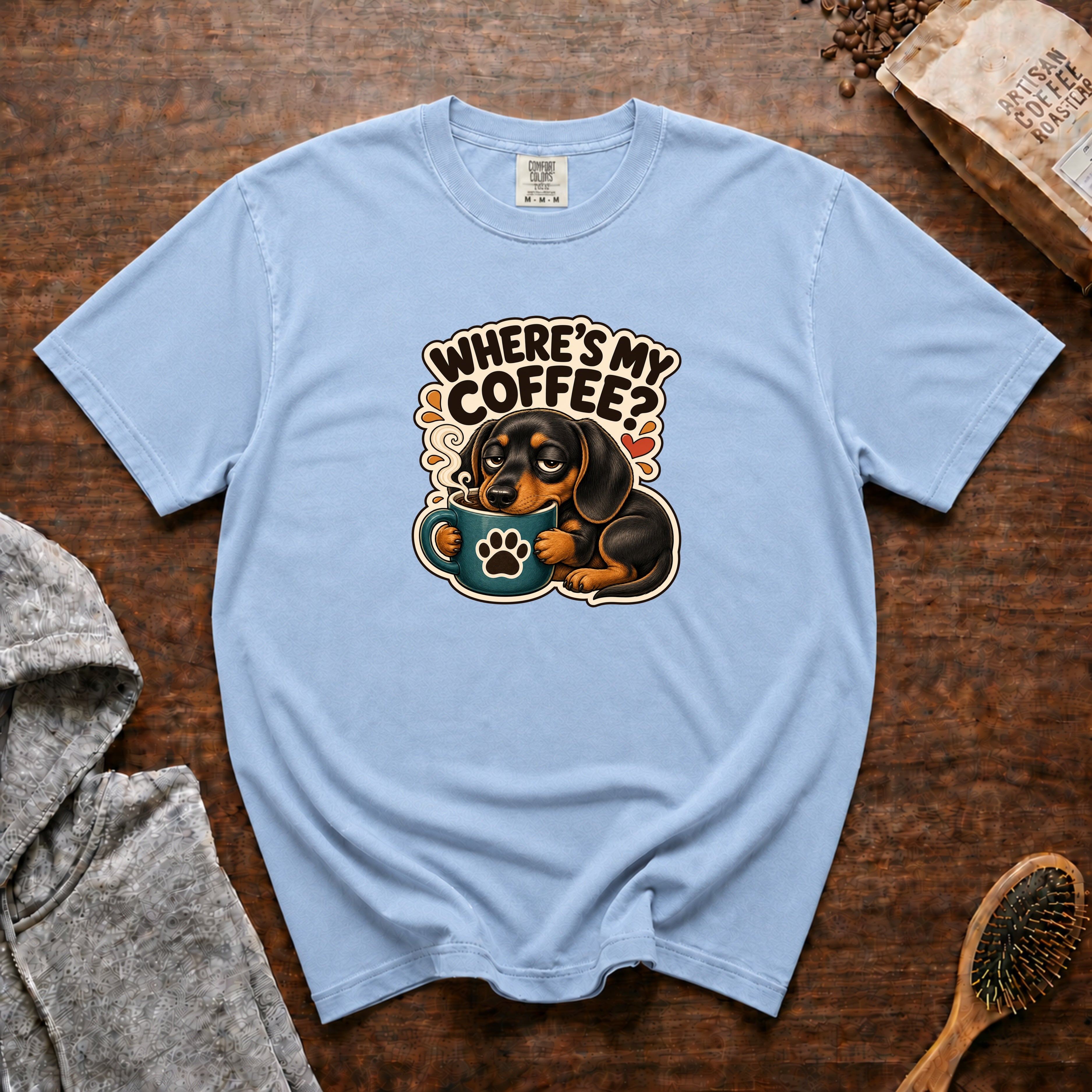 Where'S My Coffee T-Shirt — Chambray