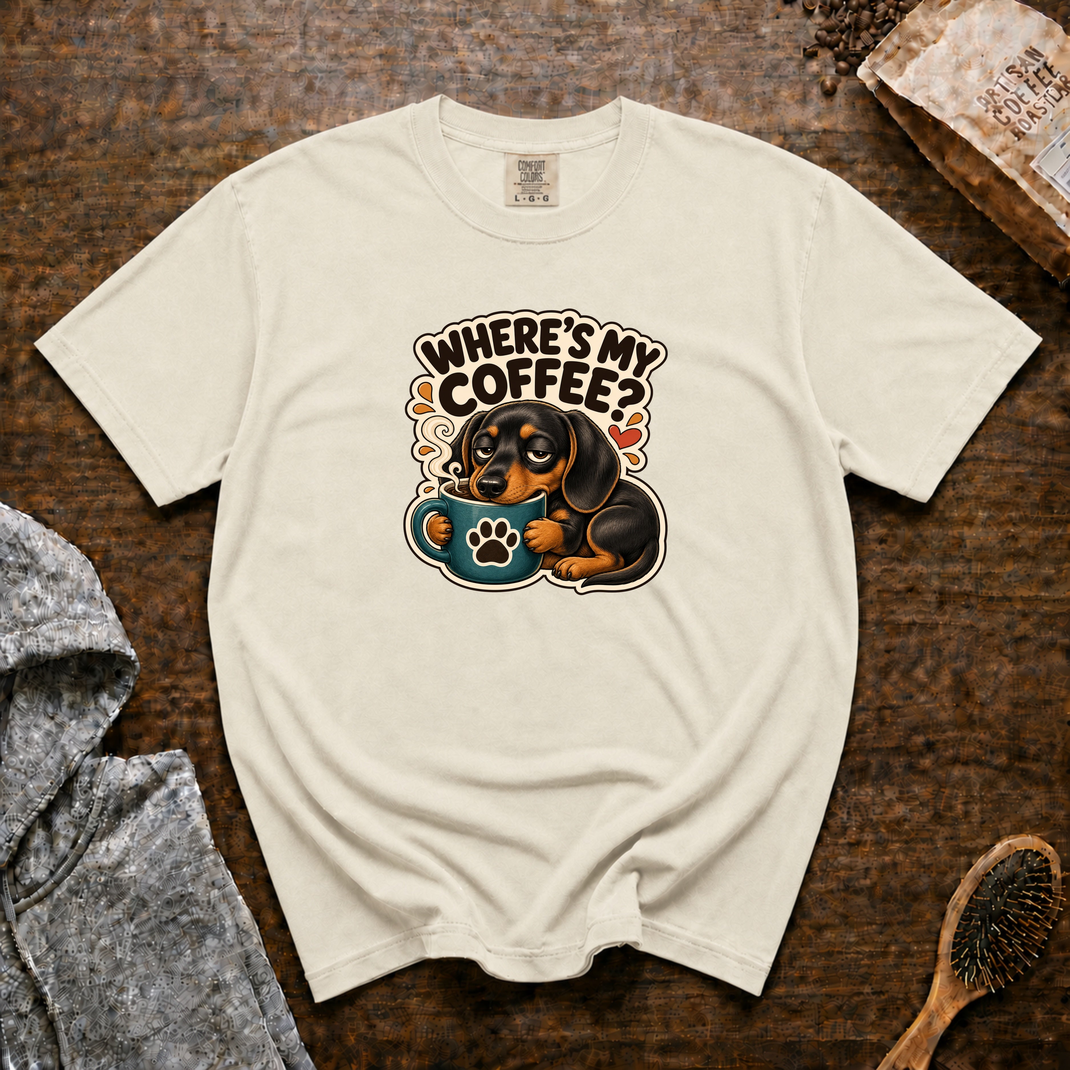 Where'S My Coffee T-Shirt — Ivory