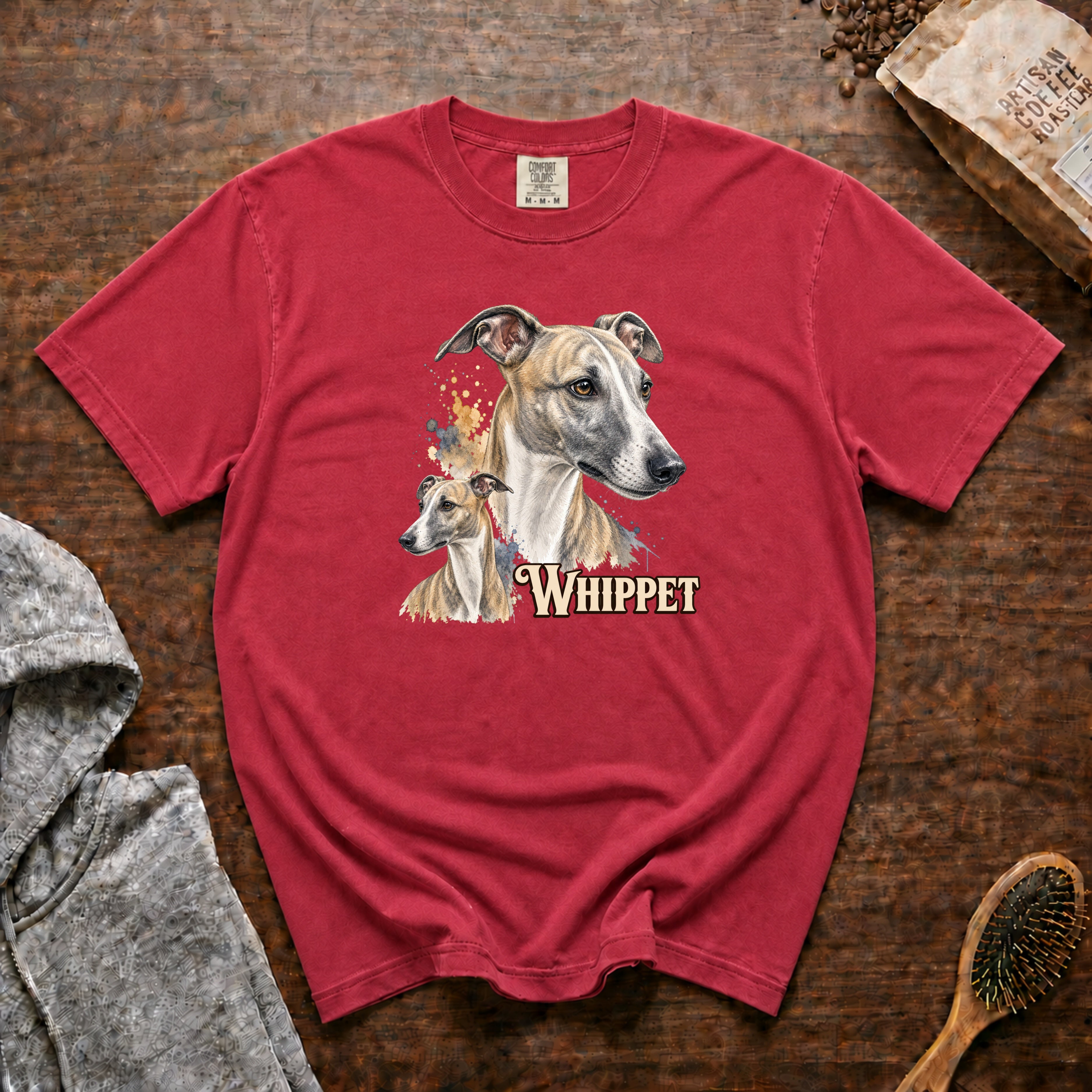 Whippet T-Shirt — Crimson