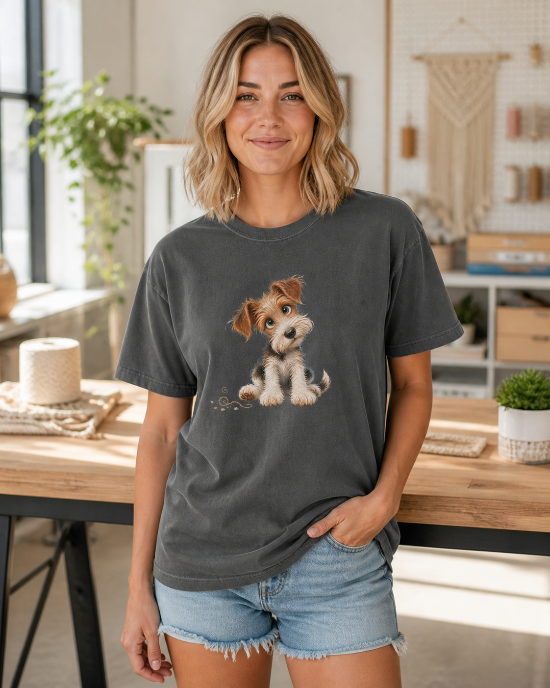Wire Fox Terrier String Along T-Shirt | Wire Fox Terrier Dog Lover Tee