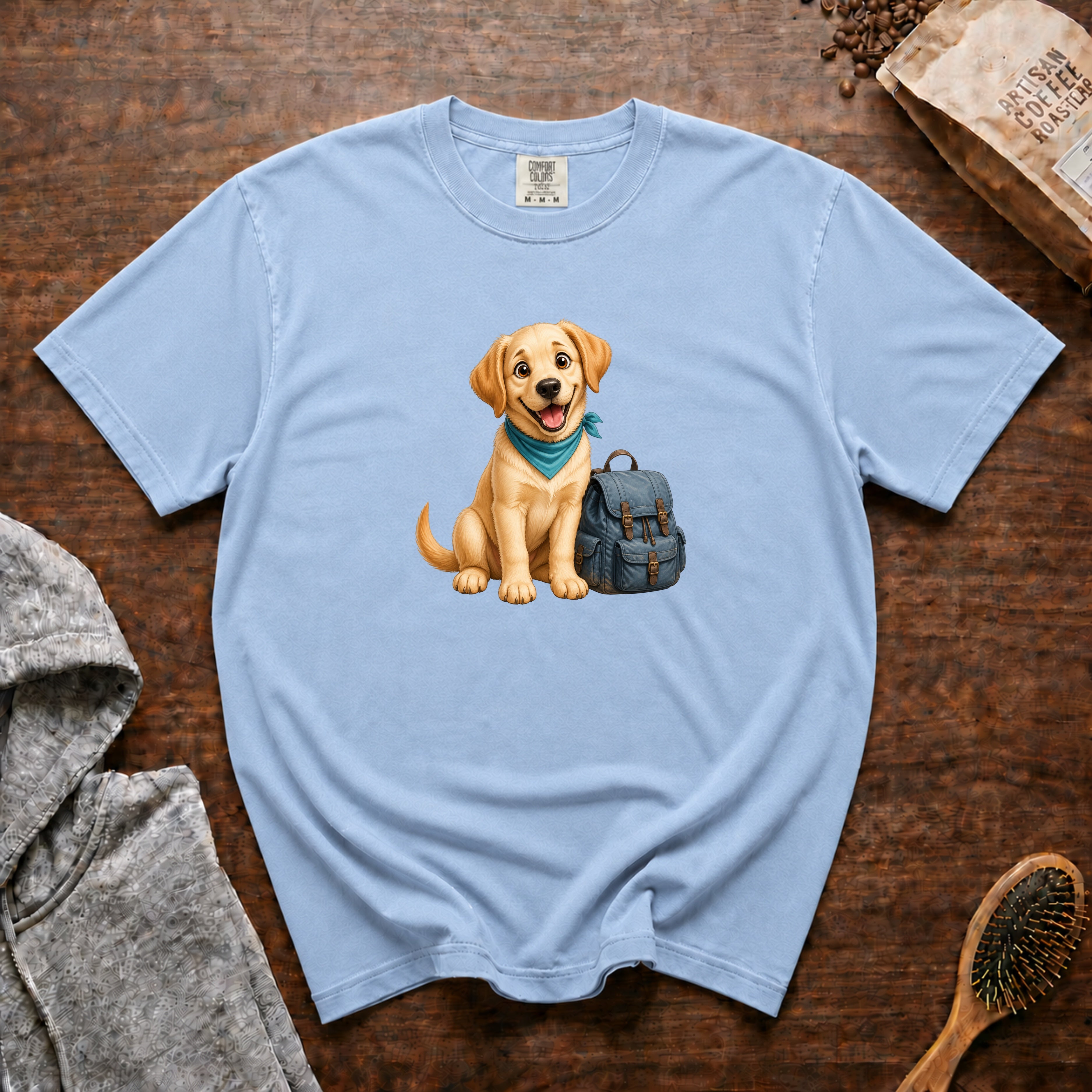 Yellow Lab Adventure Pack T-Shirt — Chambray