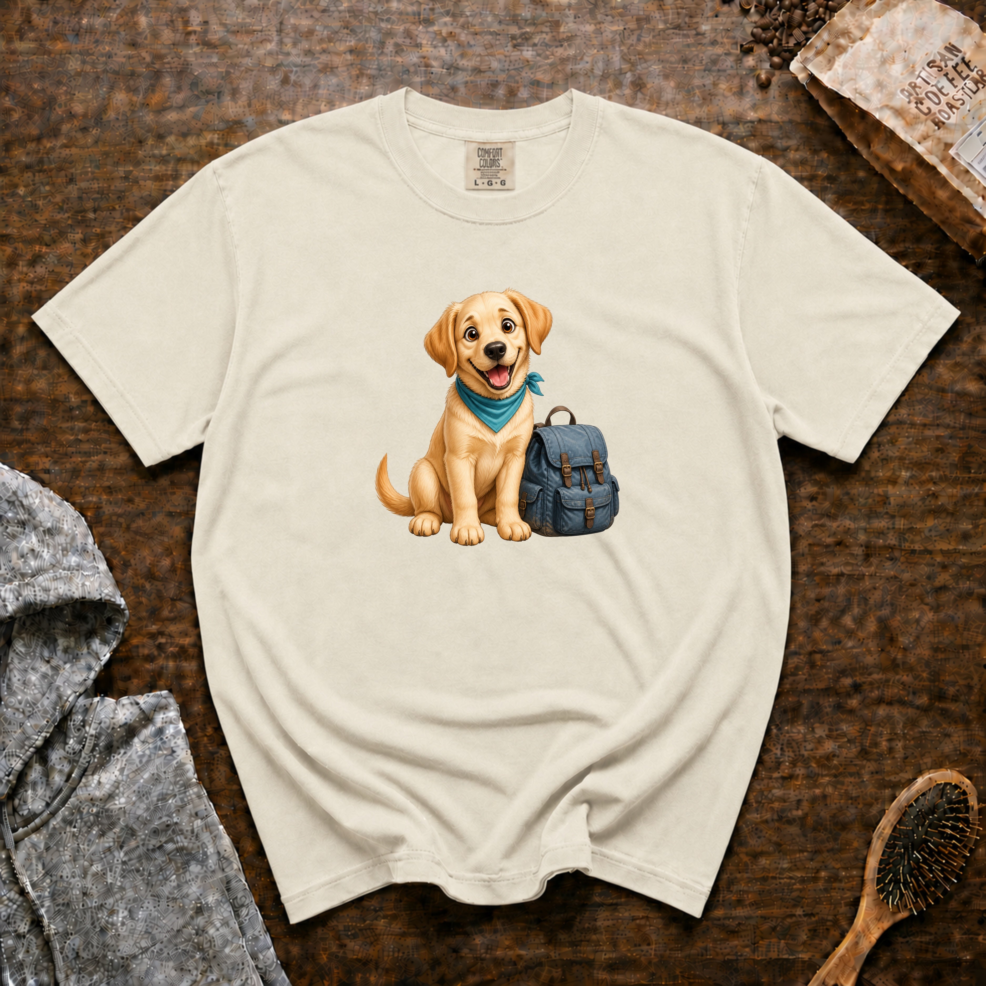 Yellow Lab Adventure Pack T-Shirt — Ivory