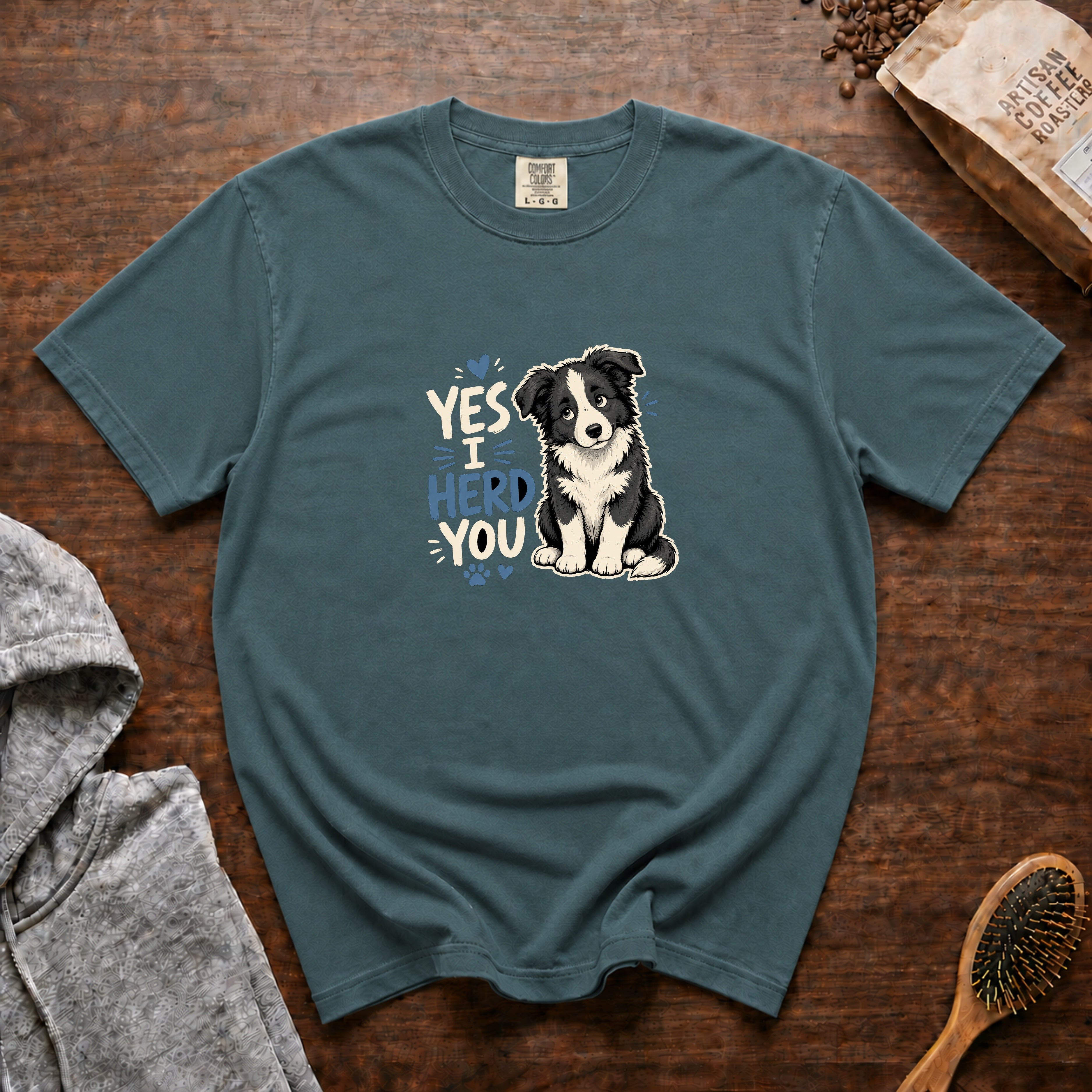 Yes I Herd You Transparent T-Shirt — Blue Spruce