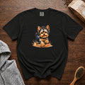 Yorkie Topknot Bounce T-Shirt — Black