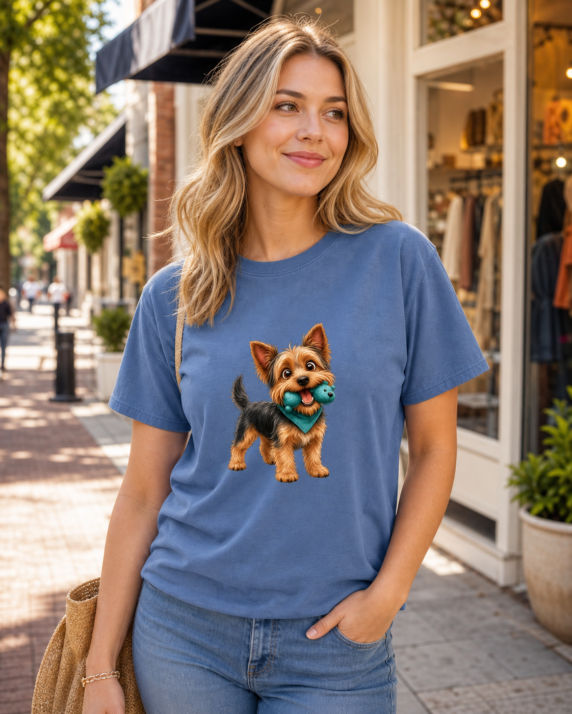 Yorkie With A Squeaky T-Shirt | Yorkie Dog Lover Tee