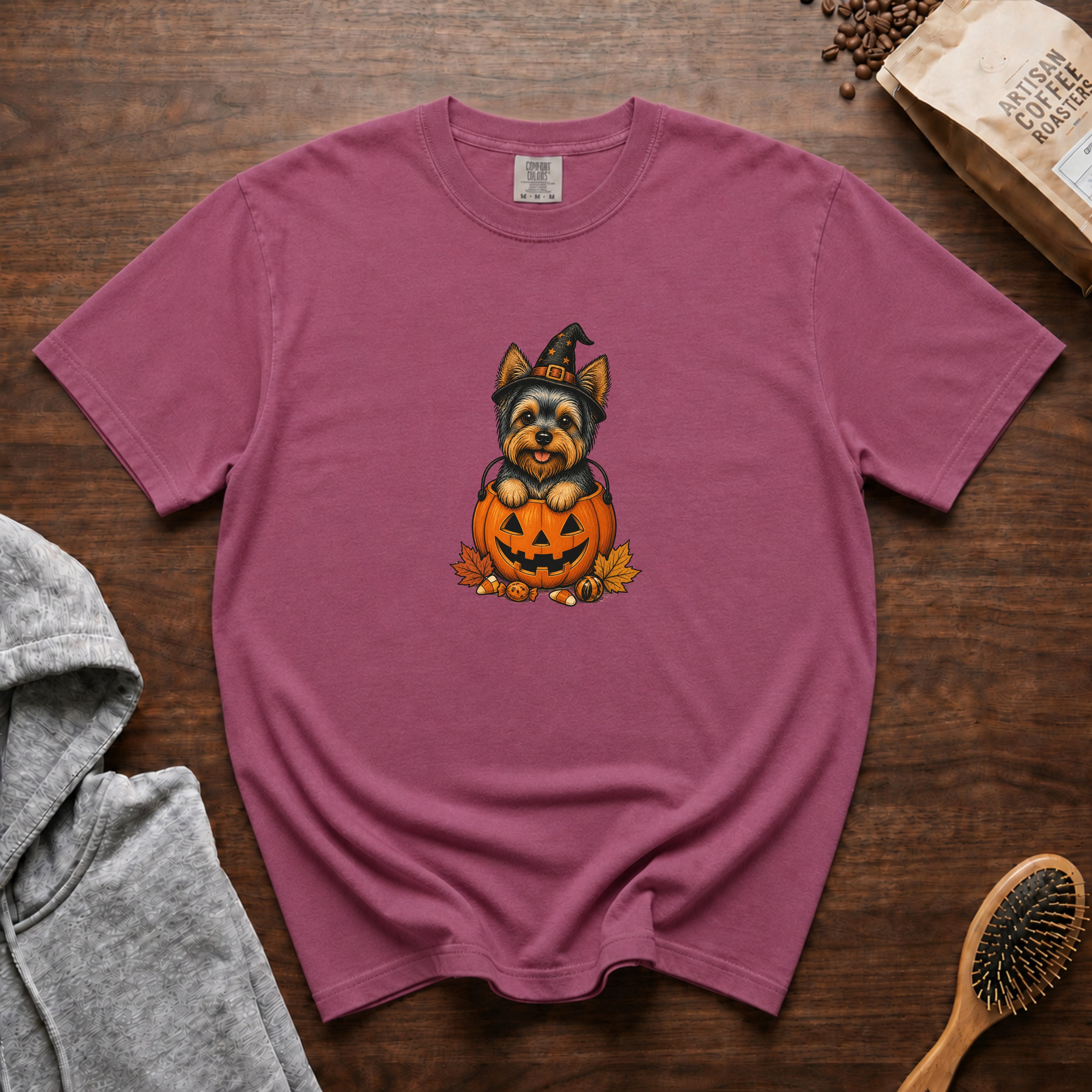 Yorkshire Terrier Halloween T-Shirt — Berry