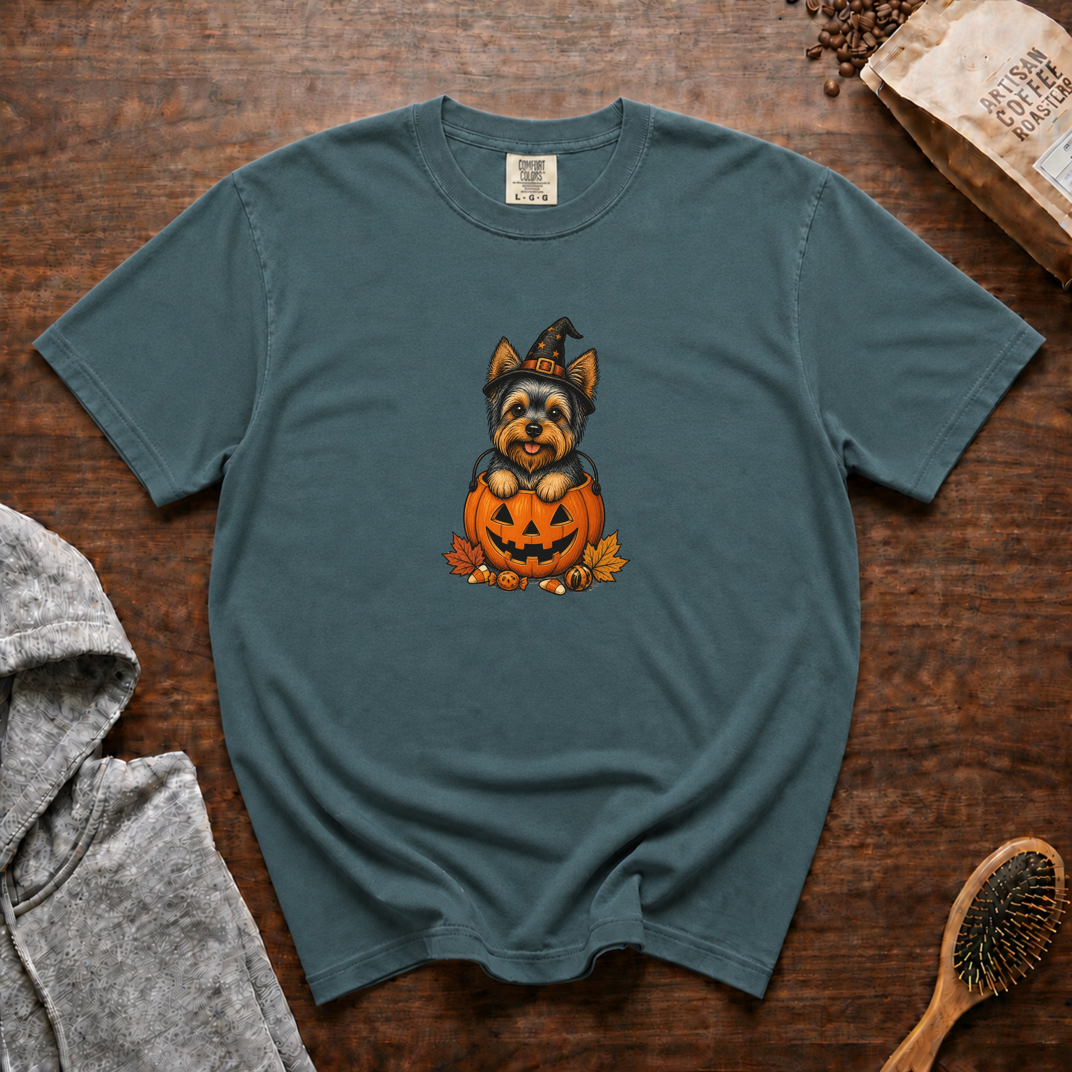Yorkshire Terrier Halloween T-Shirt — Blue Spruce