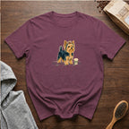Yorkshire Terrier Pocket Cup CafÃ© Order T-Shirt — Berry