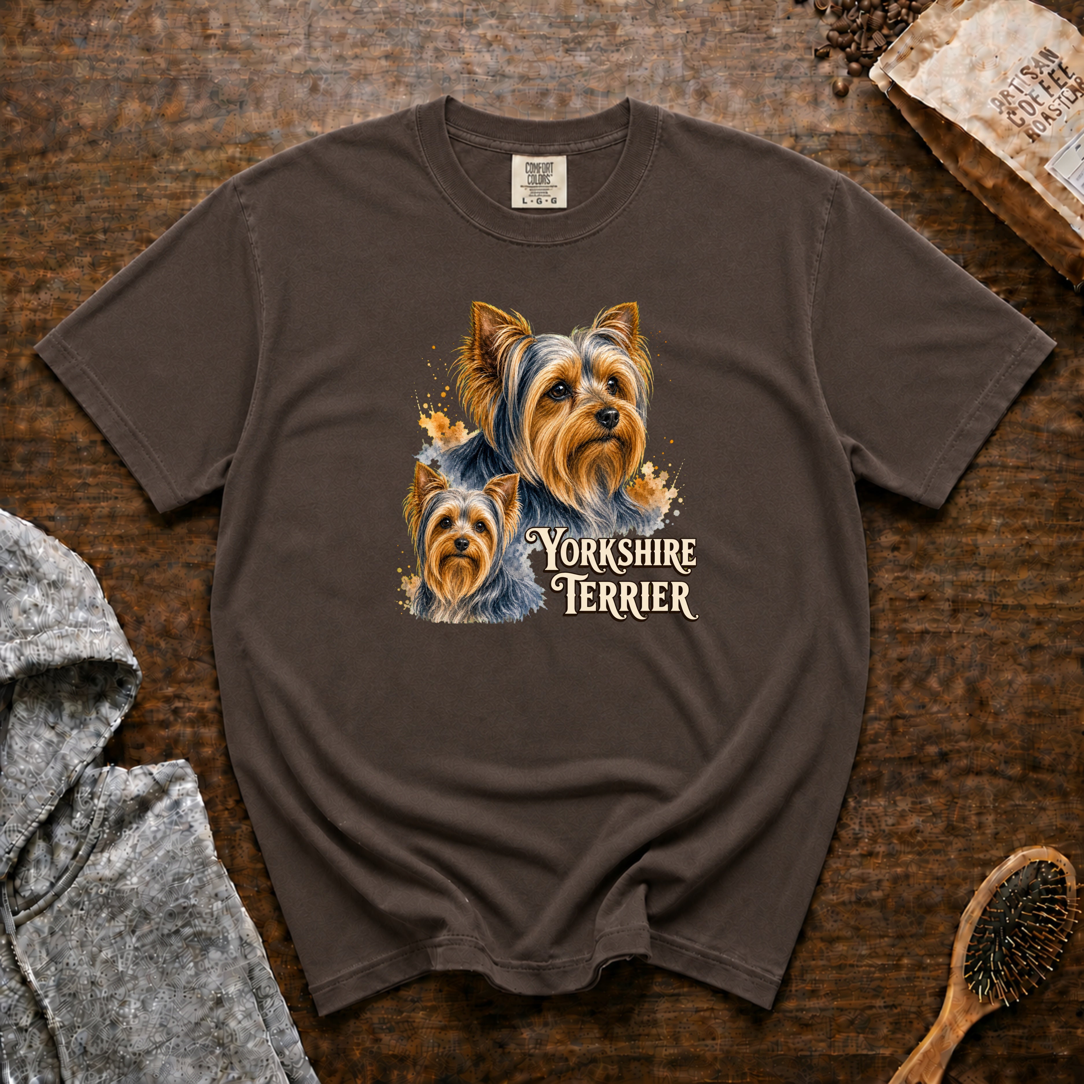 Yorkshire Terrier T-Shirt — Espresso