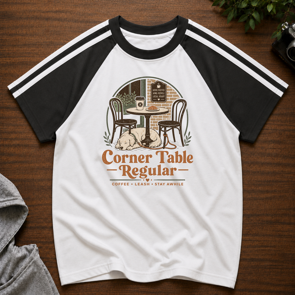 Corner Table Regular Brew Line Raglan T-Shirt