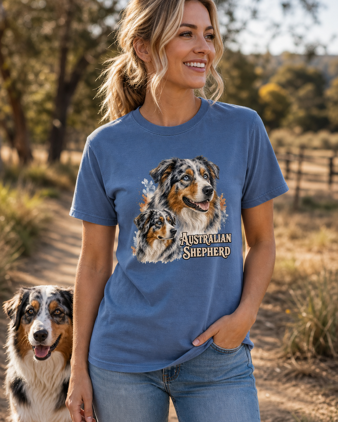 Australian Shepherd T-Shirt | Aussie Lover Herding Dog Tee