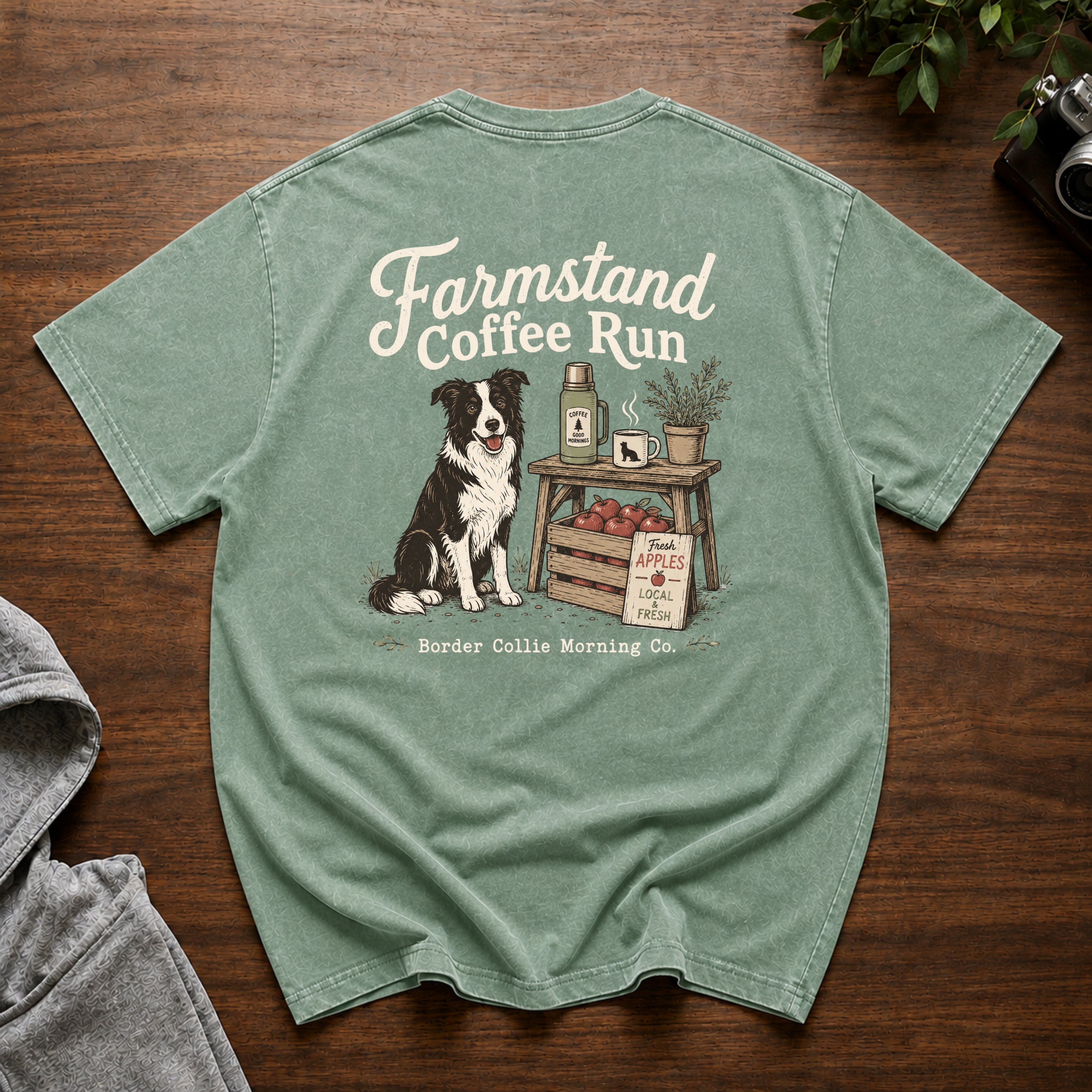 Farmstand Coffee Run Snow Washed Oversized Cotton T-Shirt