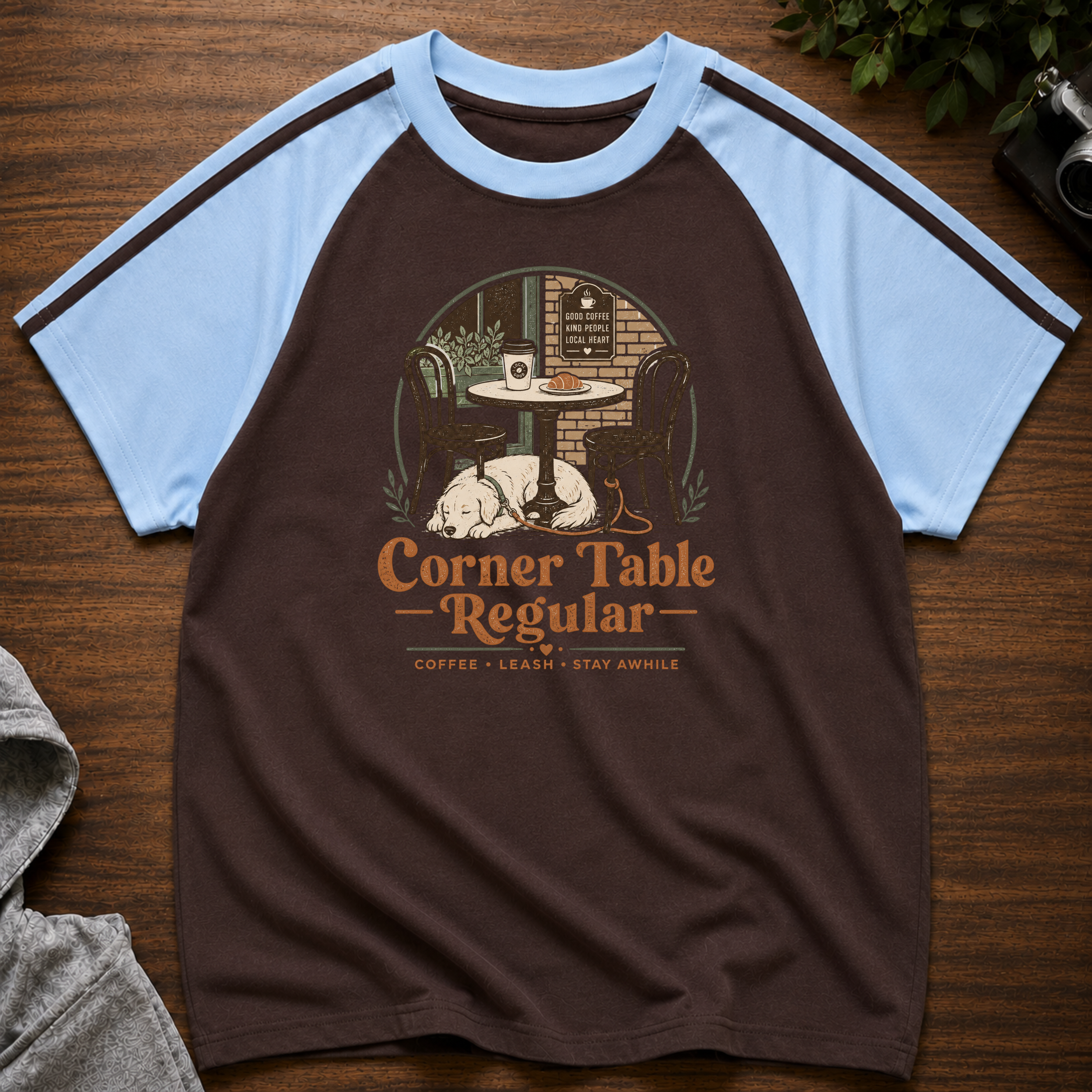 Corner Table Regular Brew Line Raglan T-Shirt