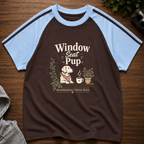 Window Seat Pup Brew Line Raglan Baby T-Shirt