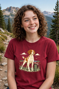 Brittany Field Mug Morning T-Shirt | Brittany Dog Coffee Tee