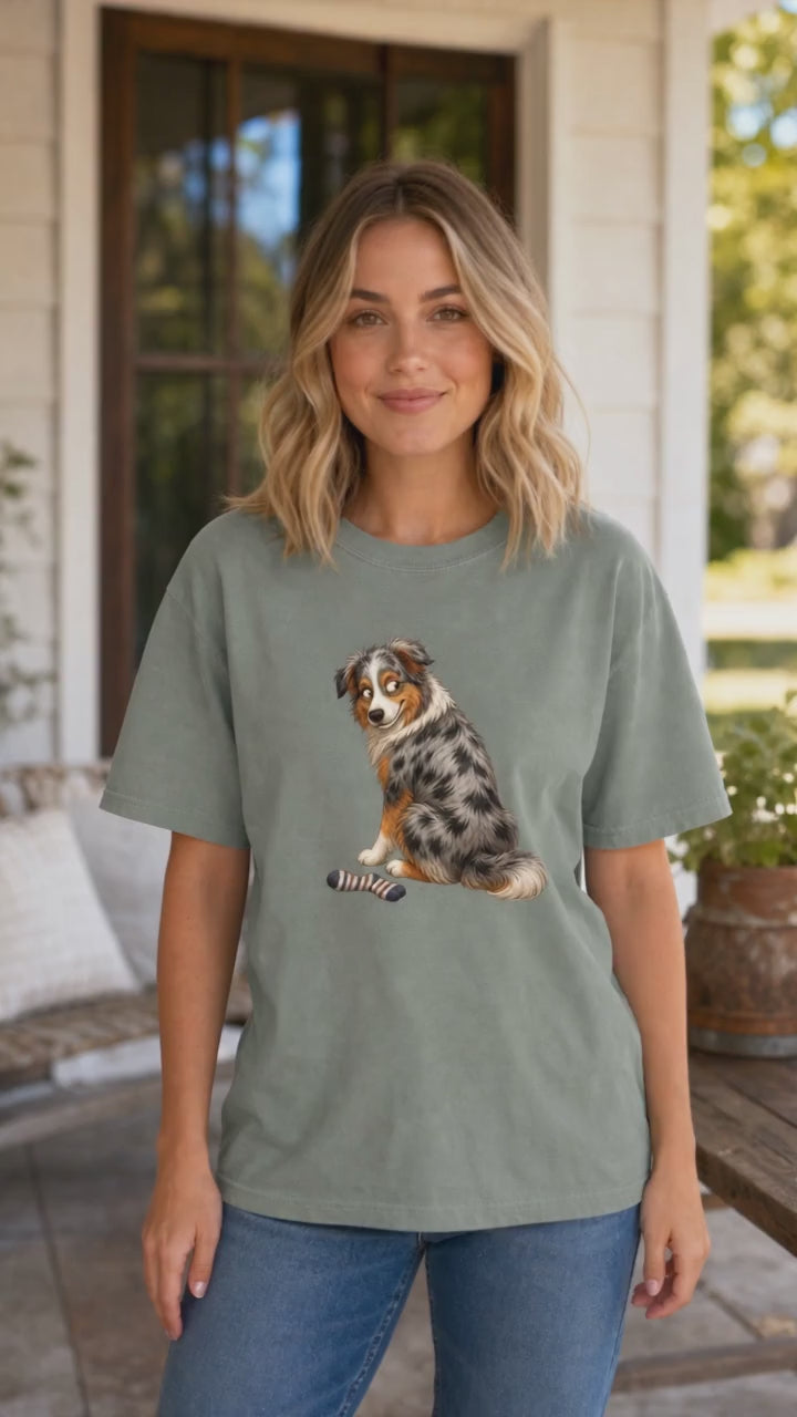 Aussie Side Eye T-Shirt | Australian Shepherd Funny Tee