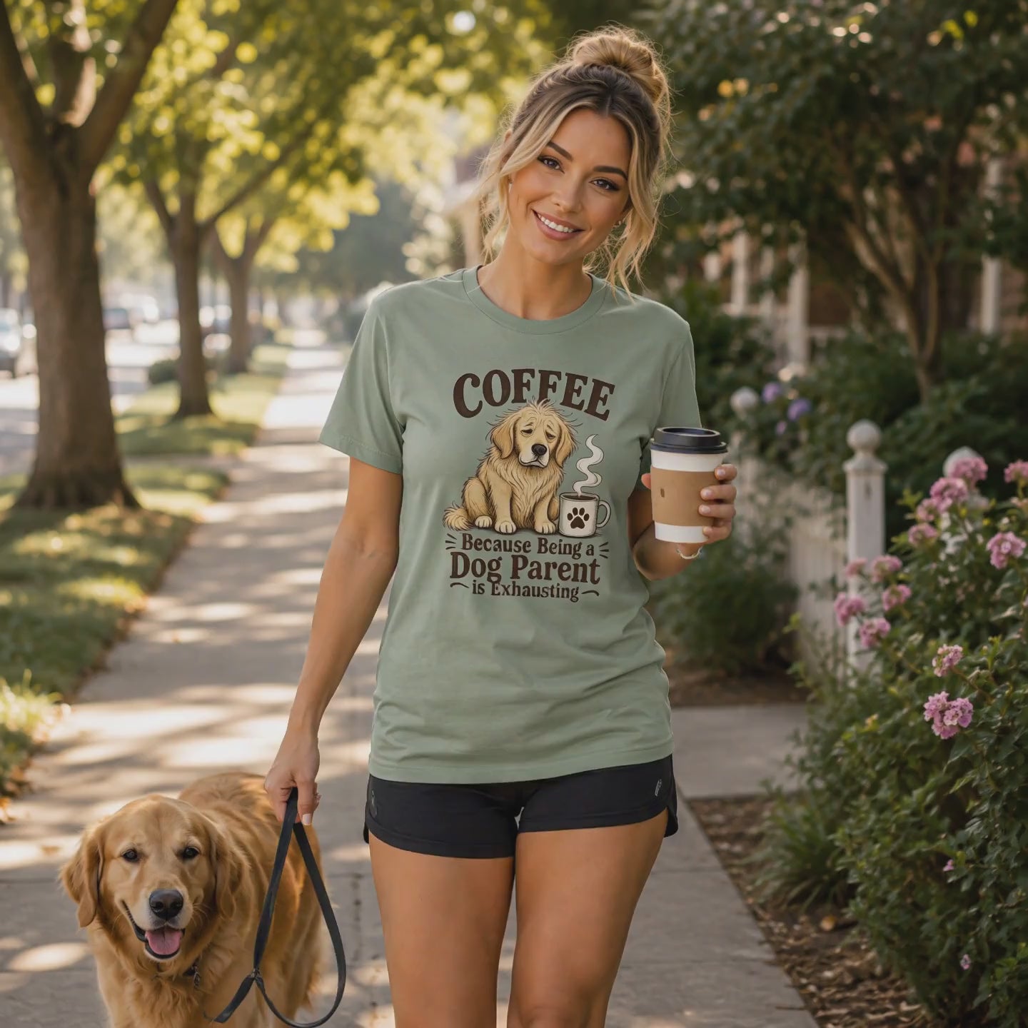 Coffee Because Being a Dog Parent is Exhausting T-Shirt