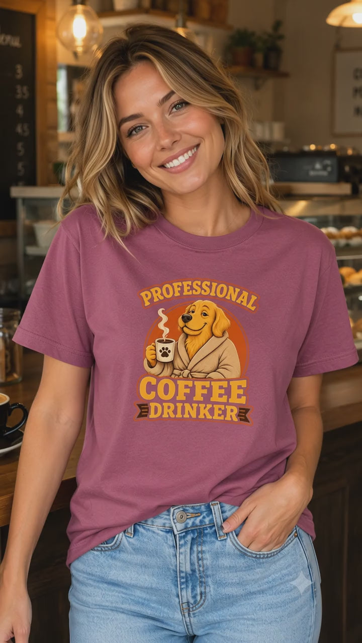 Professional Coffee Drinker T-Shirt | Funny Coffee Lover Tee