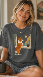Corgi Window Watch T-Shirt | Corgi Dog Lover Tee