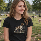 German Shorthaired Pointer Field Point Pour Over T-Shirt | GSP Coffee Tee