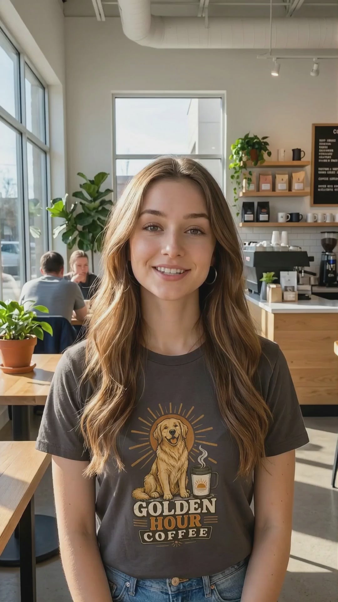 Golden Hour Coffee T-Shirt | Golden Retriever Coffee Tee
