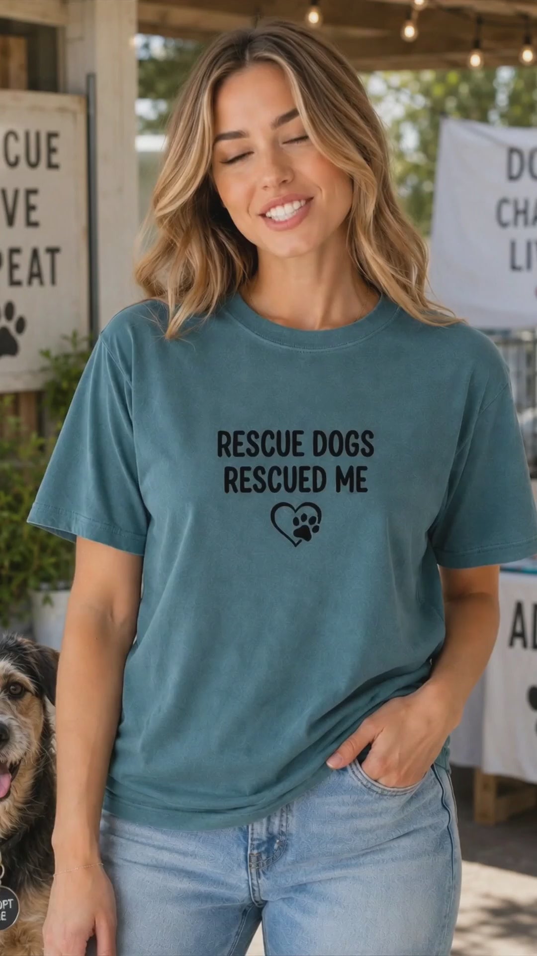 Rescue Dogs Rescued Me T-Shirt | Rescue Dog Lover Tee