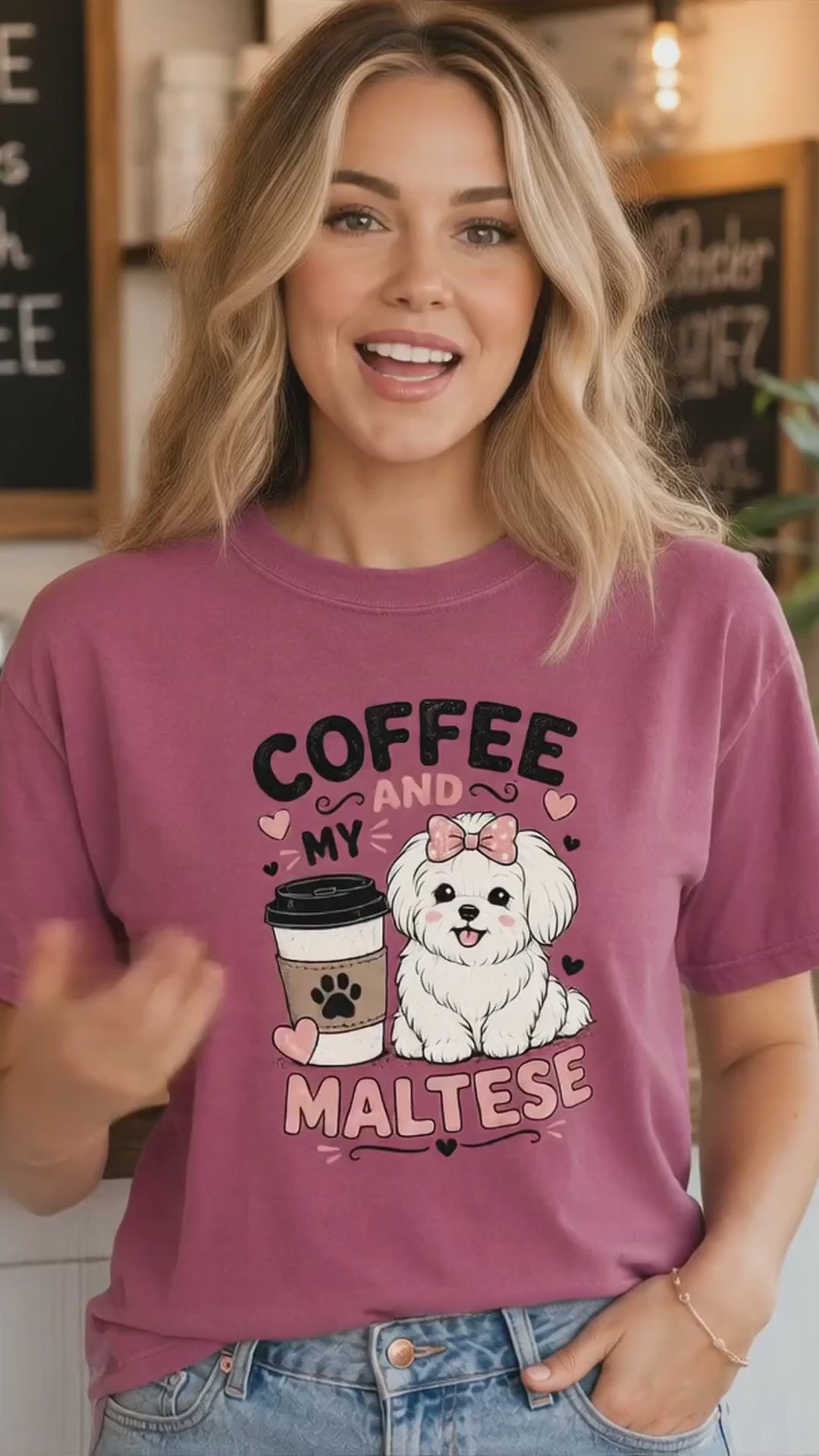 Coffee And My Maltese T-Shirt | Maltese Dog Lover Coffee Tee