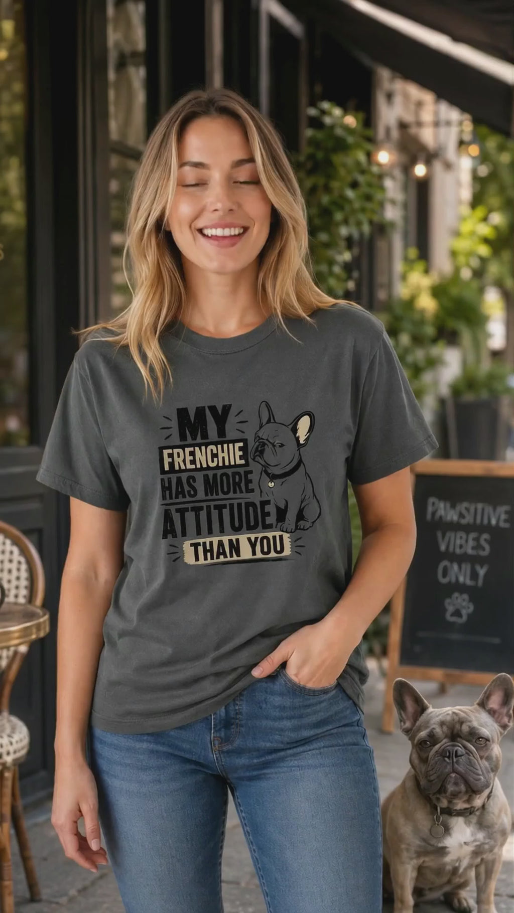 My Frenchie Has More Attitude Than You T-Shirt | Funny Frenchie Tee