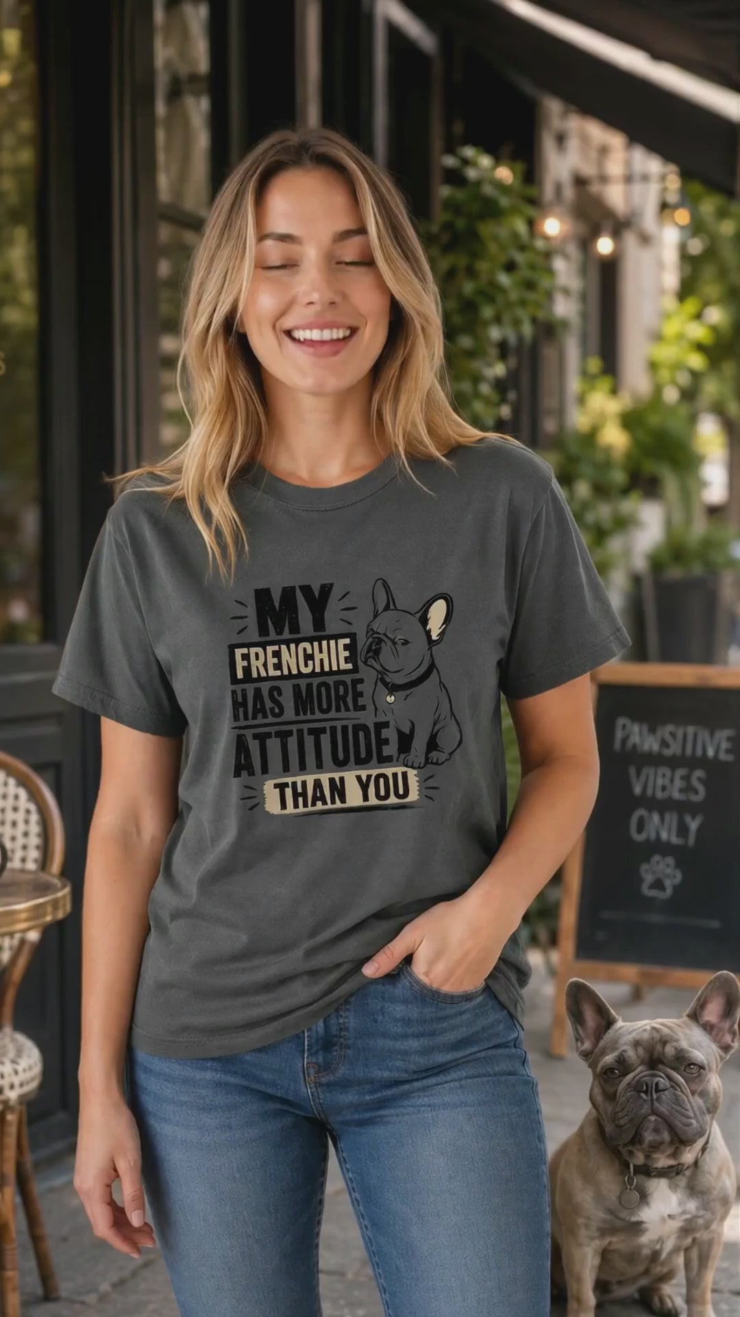 My Frenchie Has More Attitude Than You T-Shirt | Funny Frenchie Tee